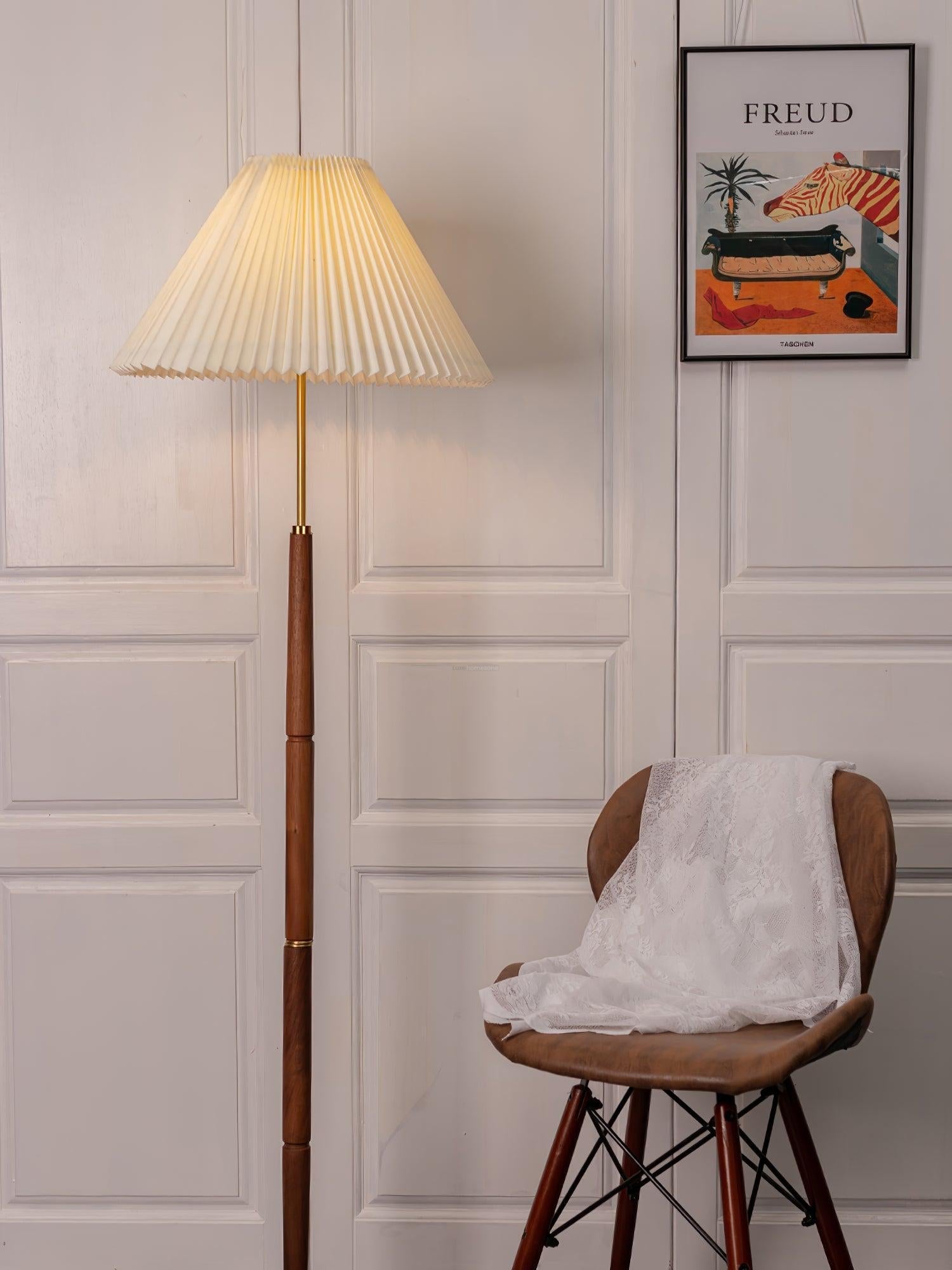 Pleated Floor Lamp ∅ 17.7″ - Luxehomezone