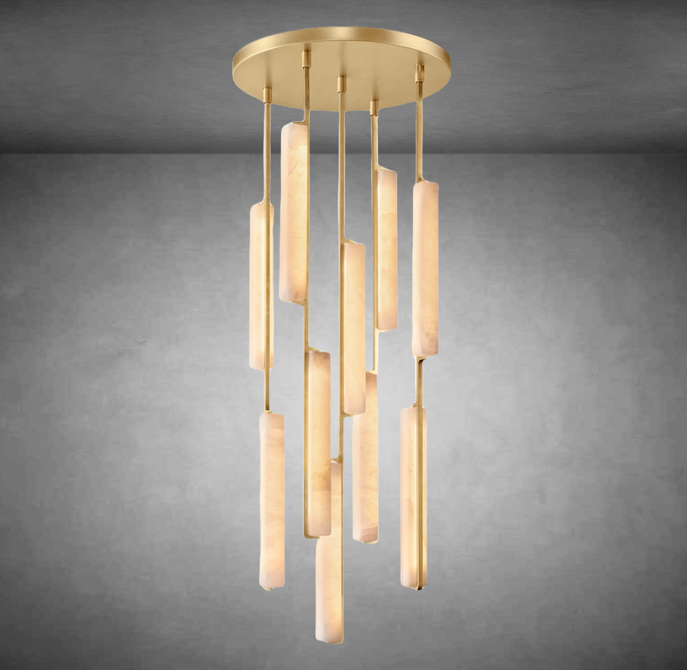 Auduben Alabaster Round Chandelier