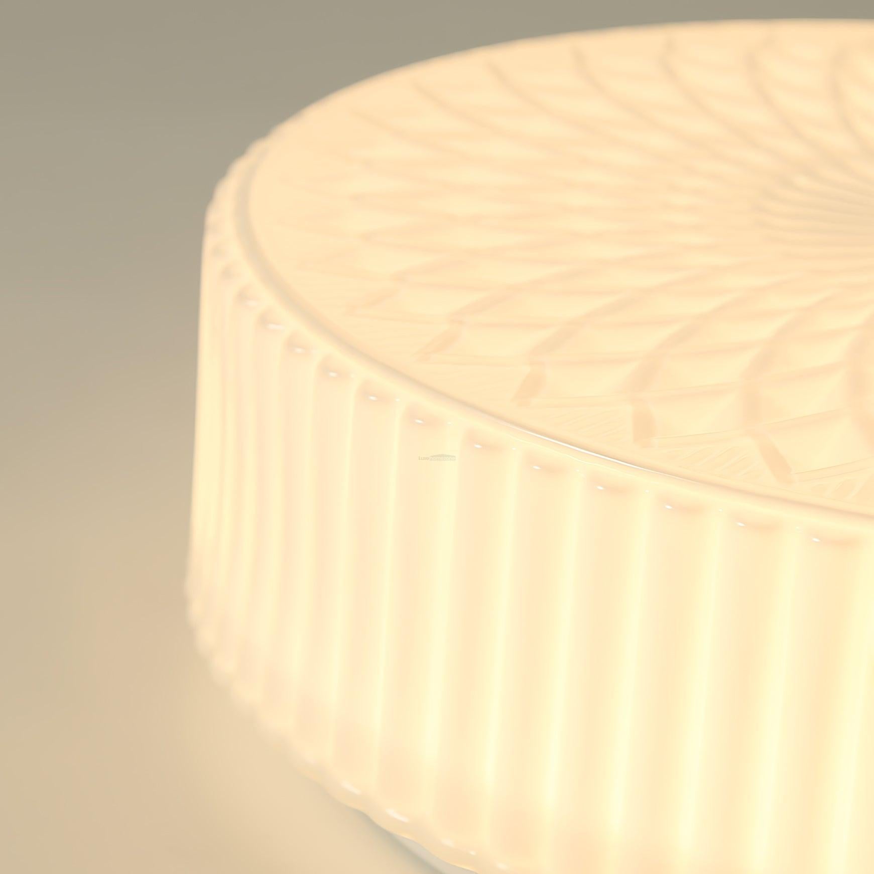 Souffle Ceiling Lamp ∅ 13.8″ - Chloe, Flush Mounts, Optimized-1-Luxehomezone