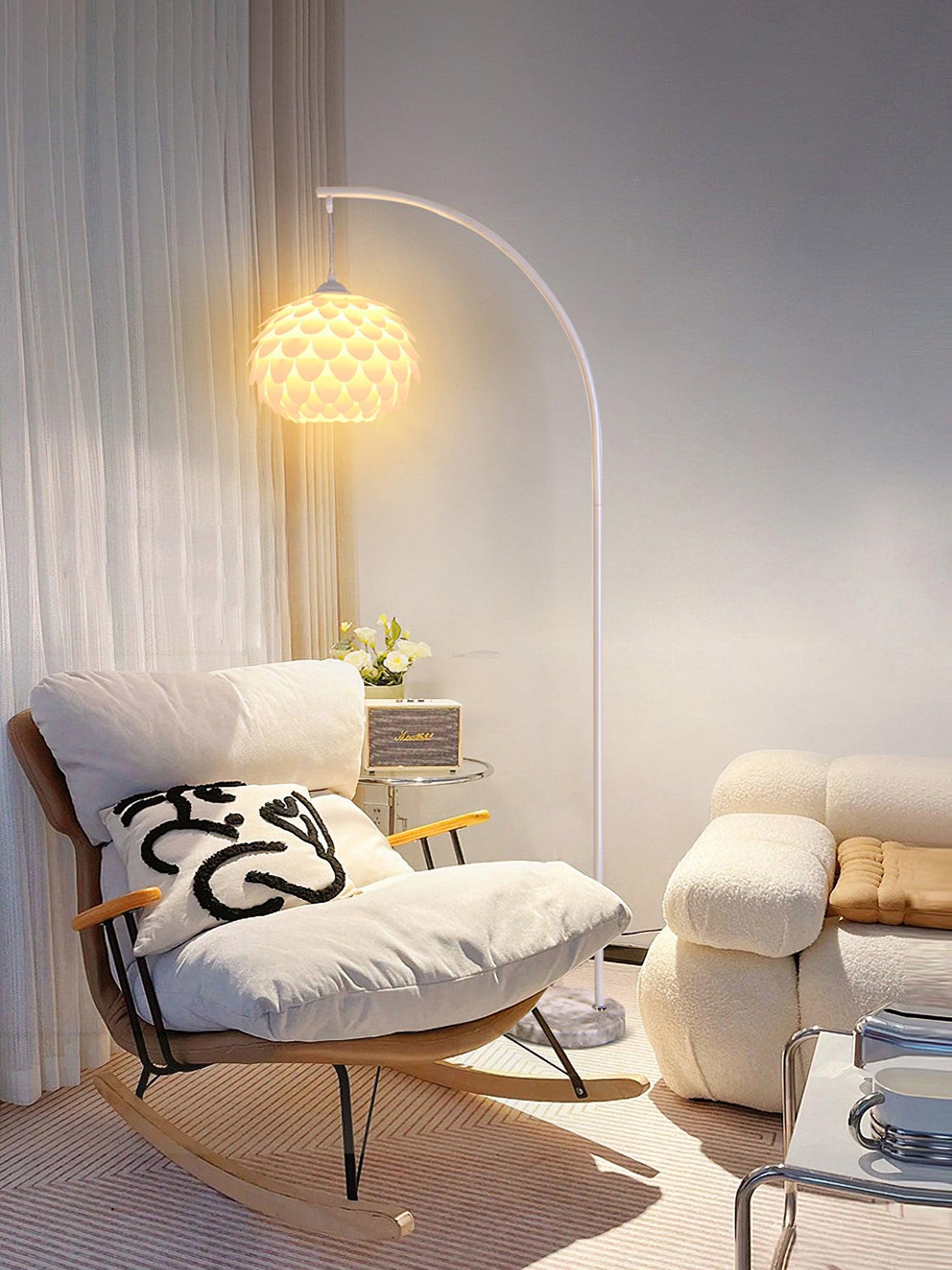 Linterna Arch Floor Lamp ∅ 27.6″ - White-1-Luxehomezone