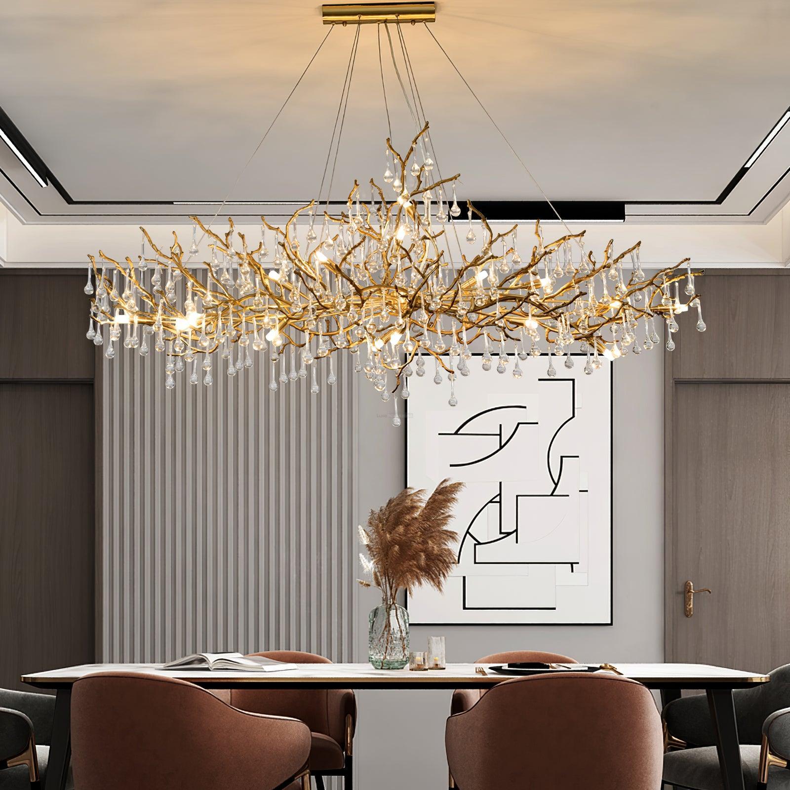 Bijou Tear Drop Style Chandelier - Luxehomezone