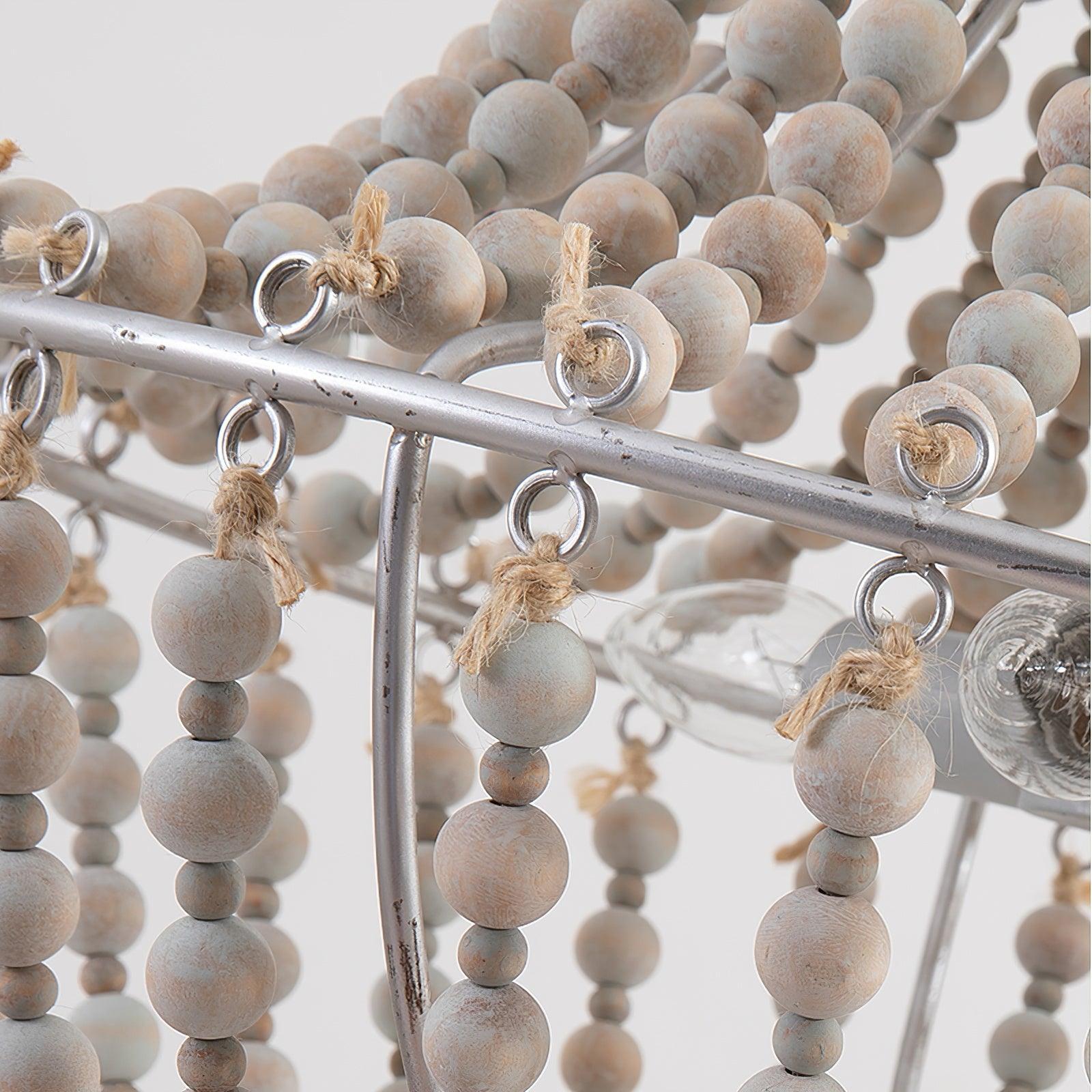 Koralky Chandelier Φ 19.7″ - Wooden Beads-1-Luxehomezone