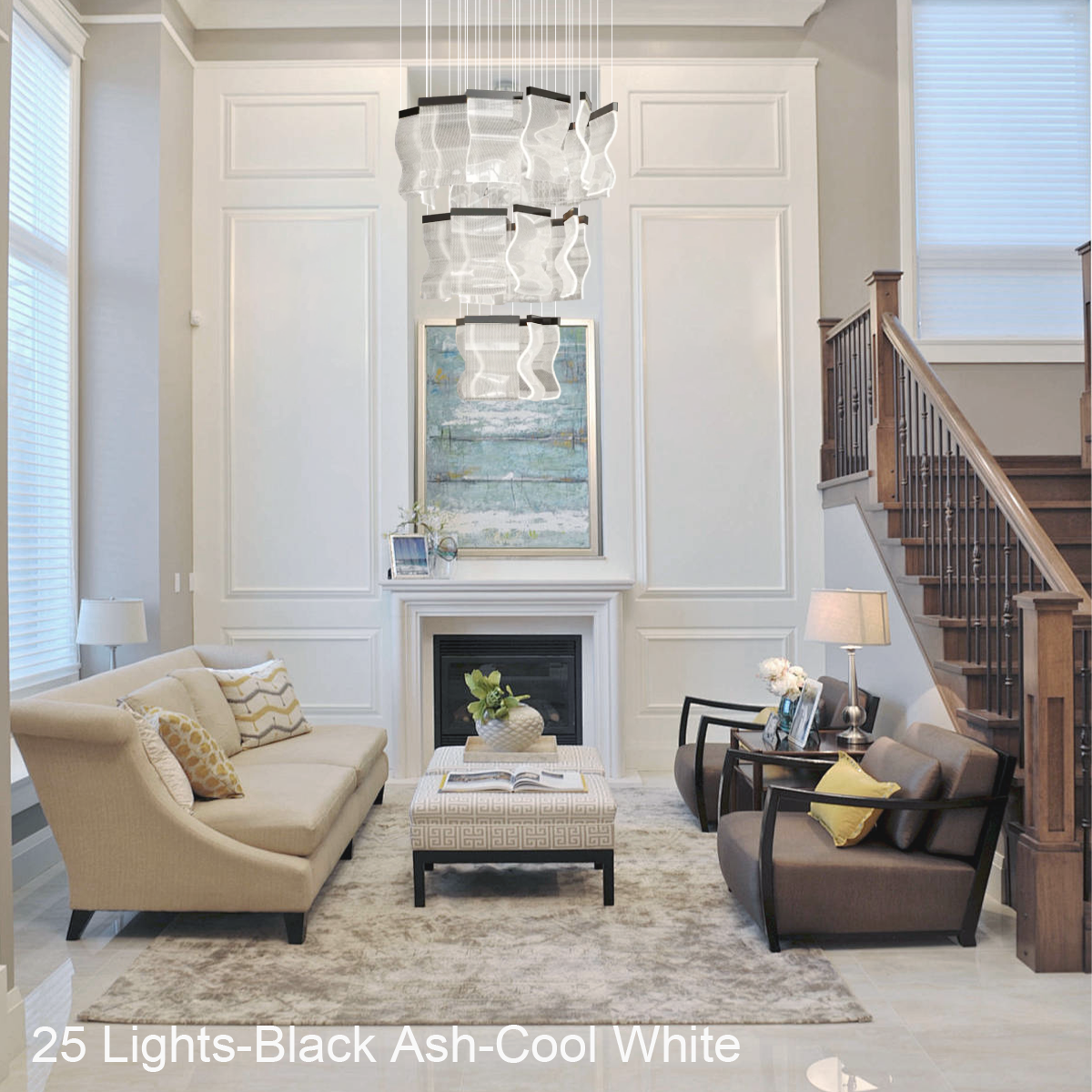 Helia Luxury Modern Staircase Chandelier - Helia-1-Luxehomezone