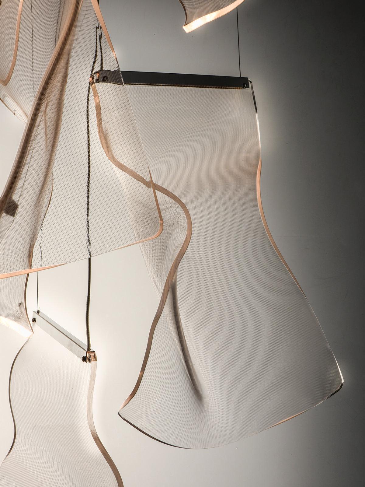 Acrylic Staircase Chandelier - Helia-1-Luxehomezone