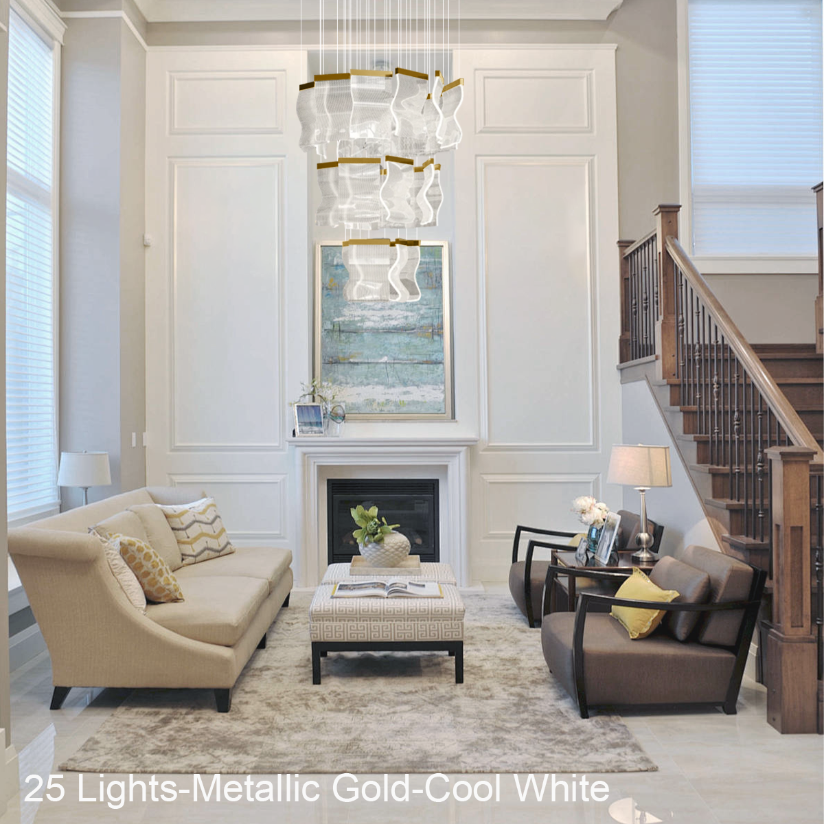 Helia Luxury Modern Staircase Chandelier - Helia-1-Luxehomezone