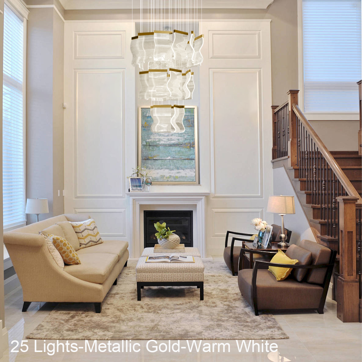 Helia Luxury Modern Staircase Chandelier - Helia-1-Luxehomezone