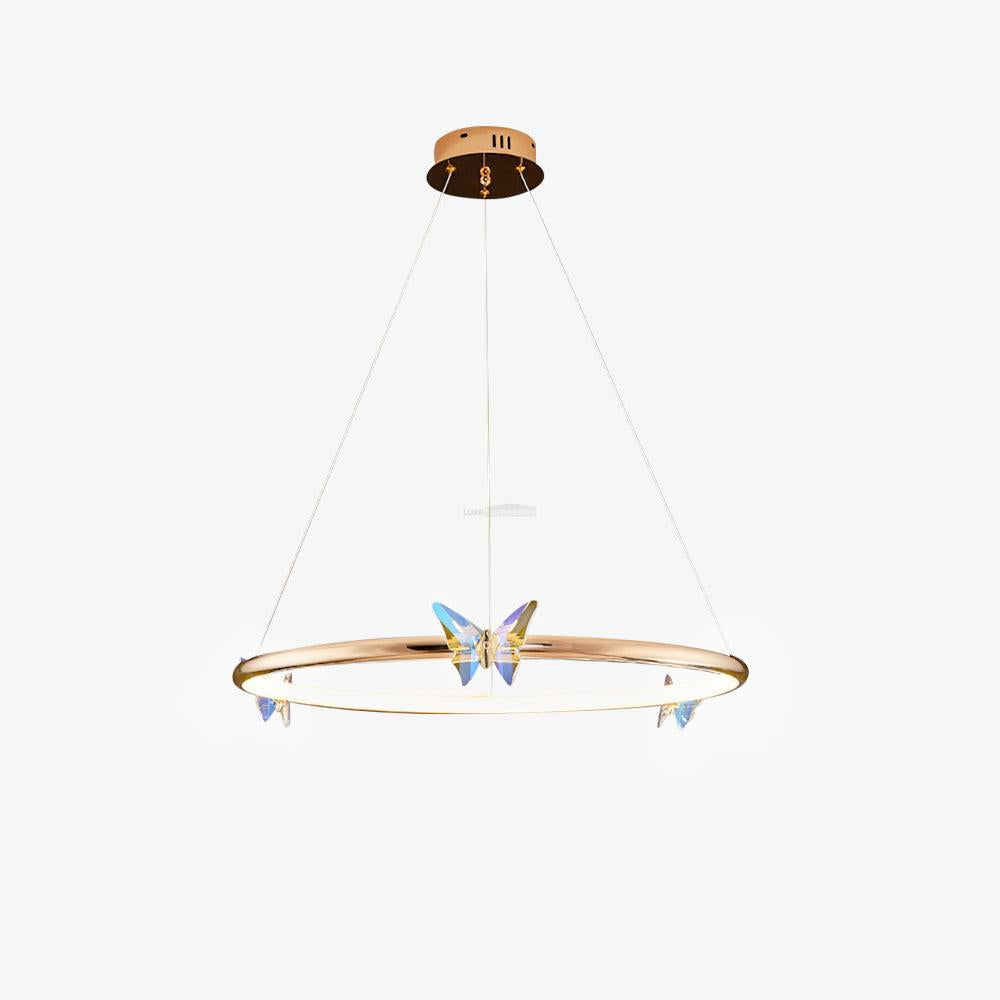 Blue Butterfly Round Chandelier - Butterfly-1-Luxehomezone