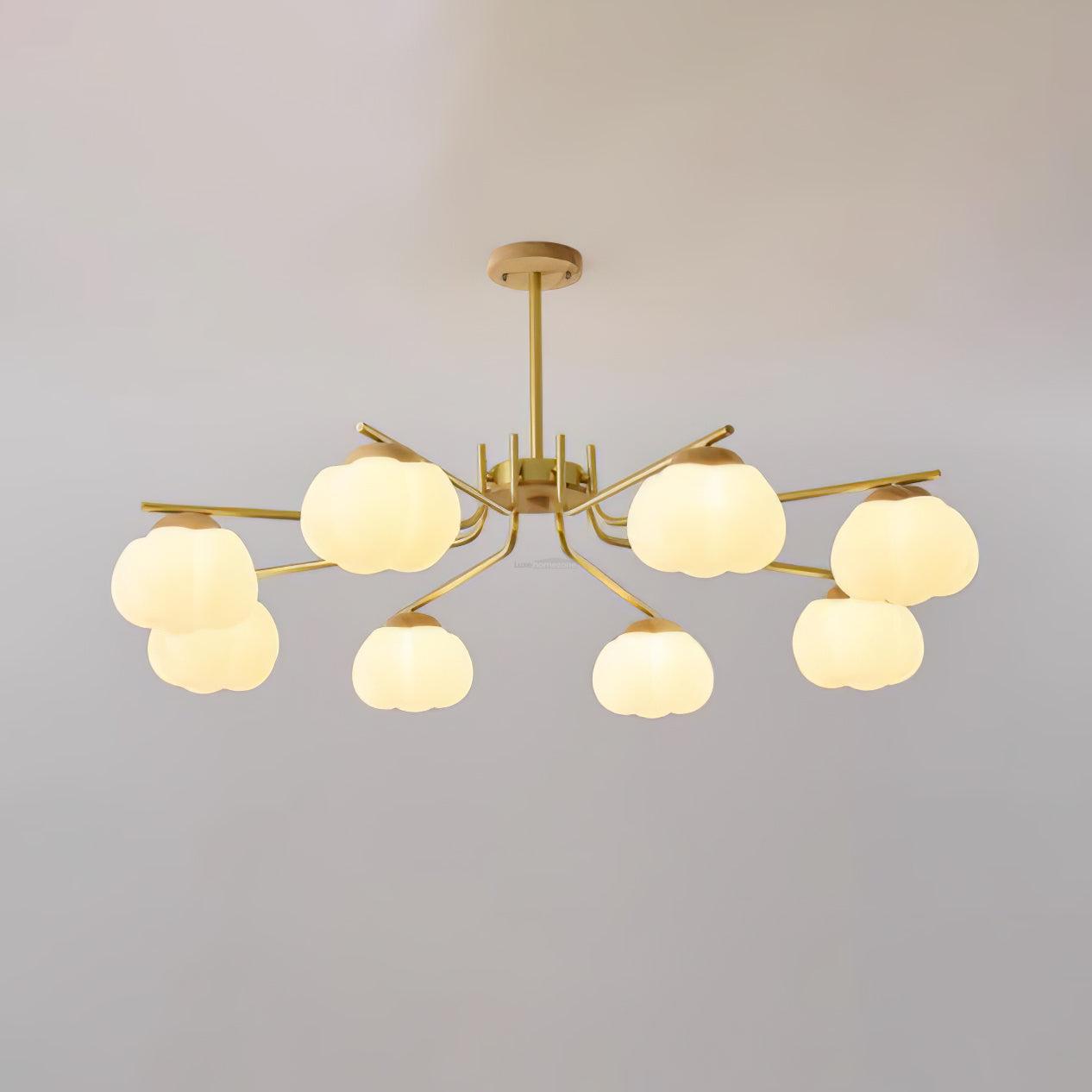 Plastic Cotton Balls Chandelier with 5/8 heads - Zahara-1-Luxehomezone