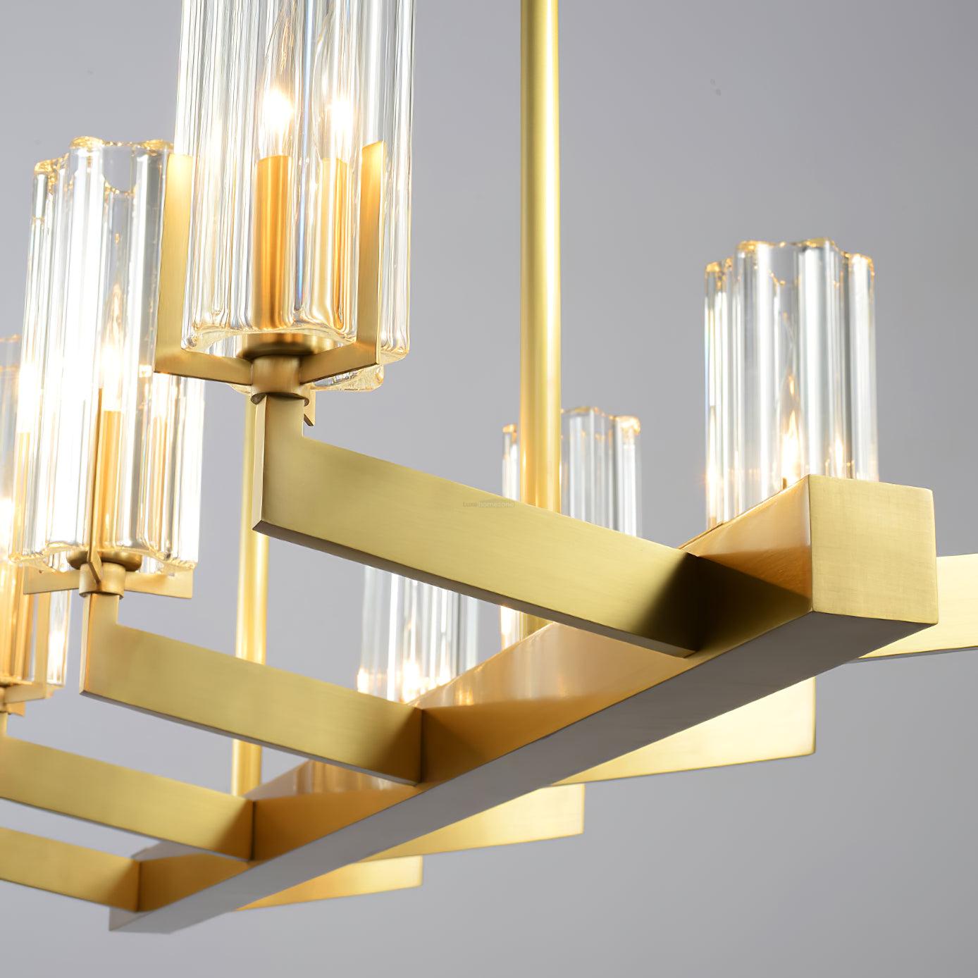 Kayla Brass Chandelier with 6/8/10/15 heads - Luxehomezone