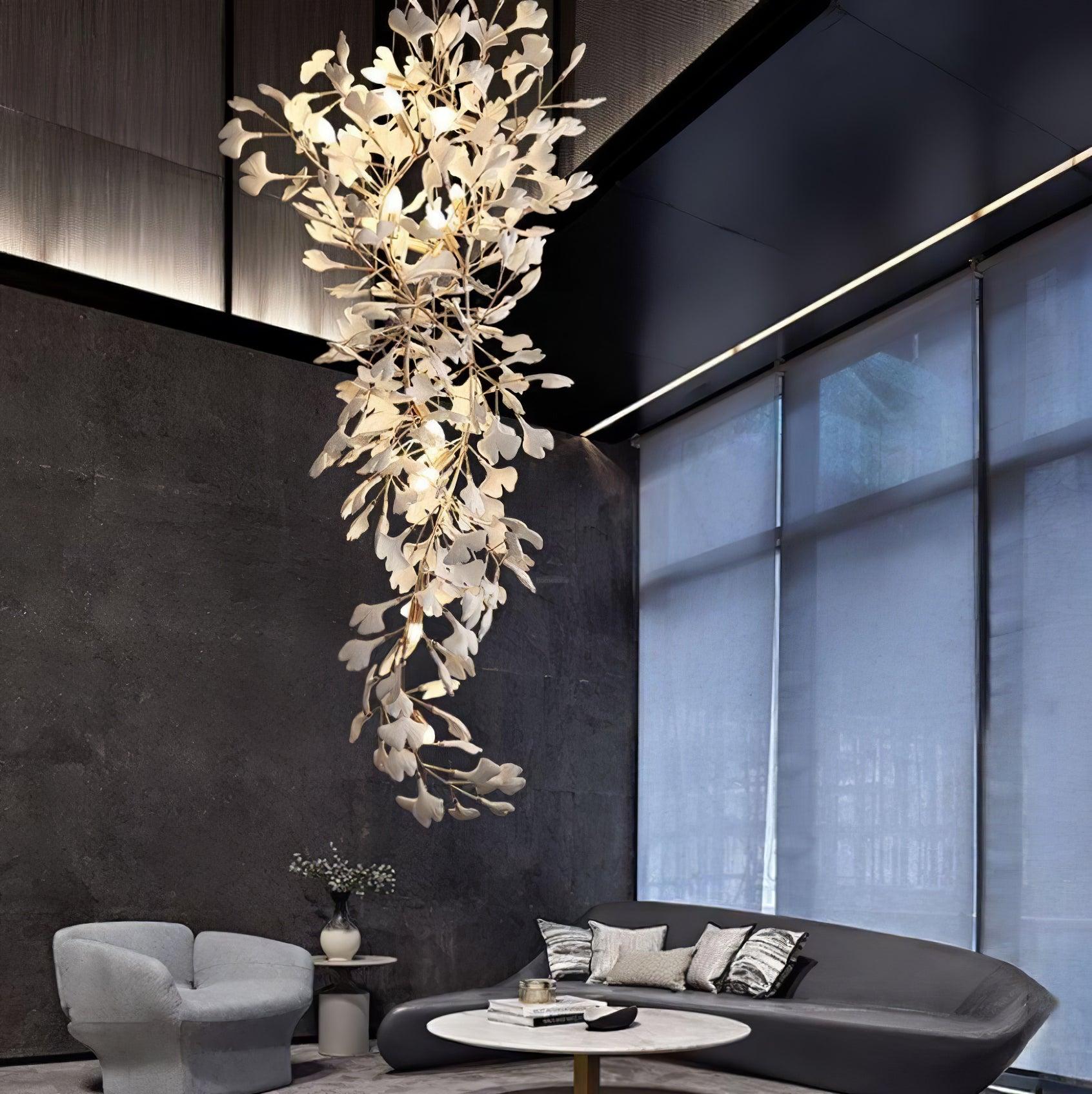 Gingko Long Branch Type Chandelier - Gingko, Gingko Chandelier-1-Luxehomezone