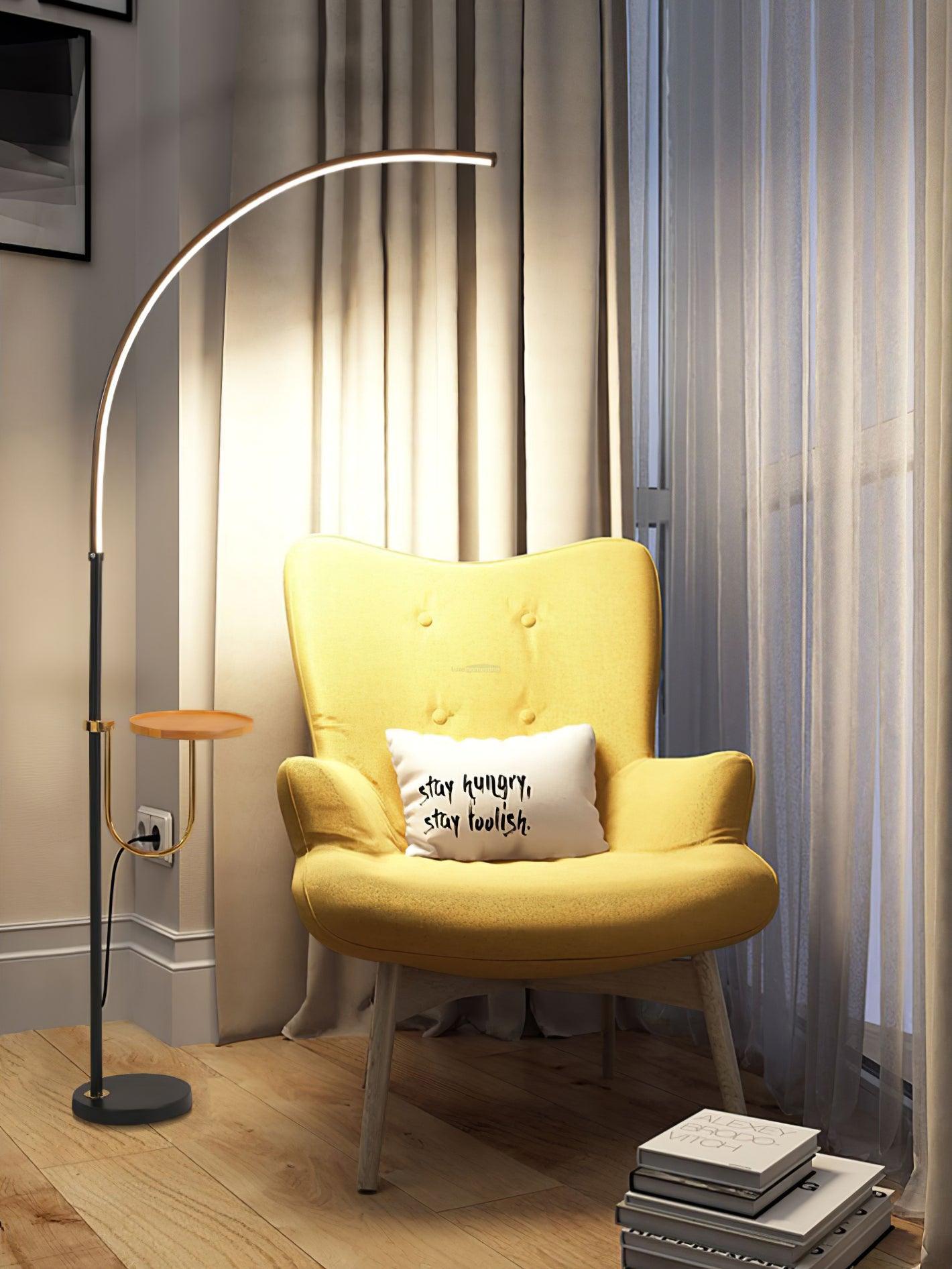 Nordic Arc Floor Lamp L 23.6″ - Bent-1-Luxehomezone