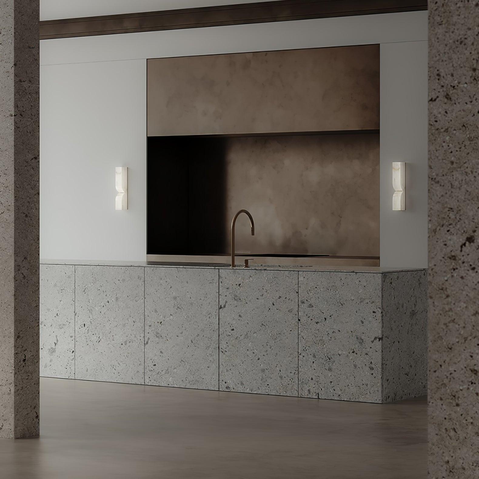 Alabaster Essence Wall Sconce L - Alabaster, Alabaster Wall Lamp-1-Luxehomezone