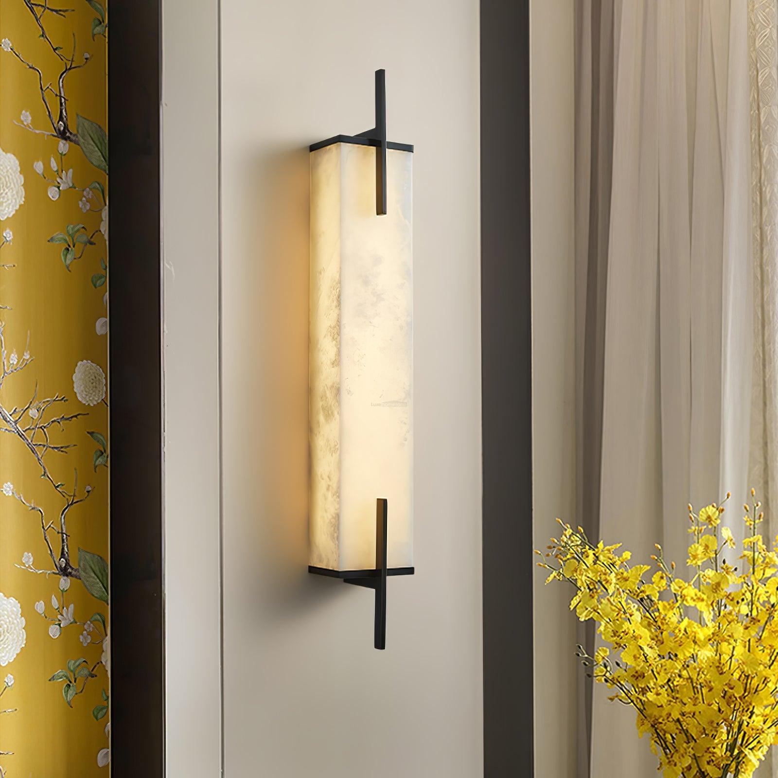 Calliope Wall Lamp Alabaster - Alabaster, Alabaster Wall Lamp-1-Luxehomezone