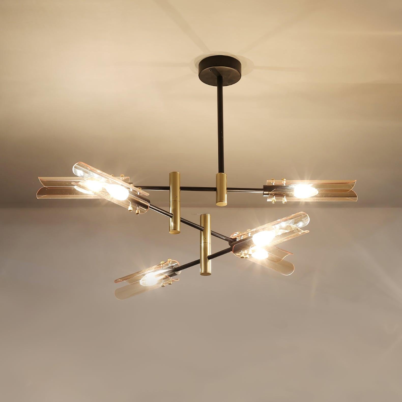 Astrid Double Chandelier with 4/6/8 heads - Tube-1-Luxehomezone