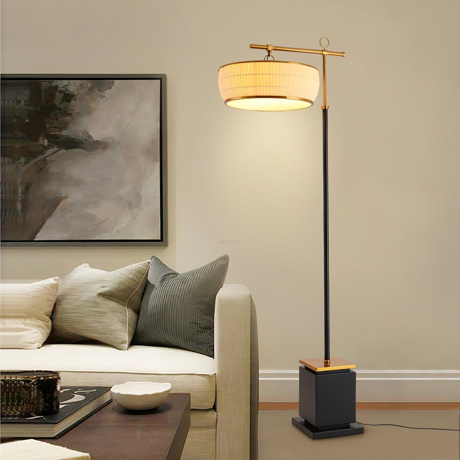 Hejun Fabric Floor Lamp W 24.4″ - Drapery-1-Luxehomezone