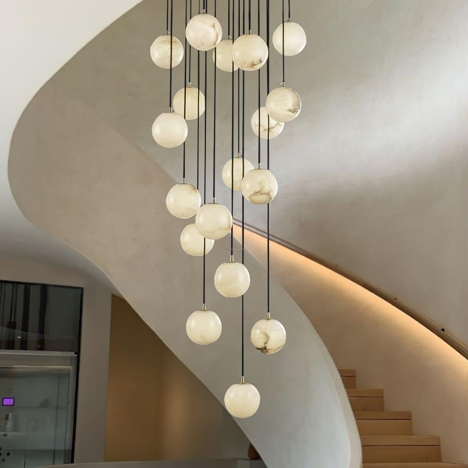 Alabaster Balls Cluster Chandelier with 3/5/7/9/16/18 heads - Luxehomezone