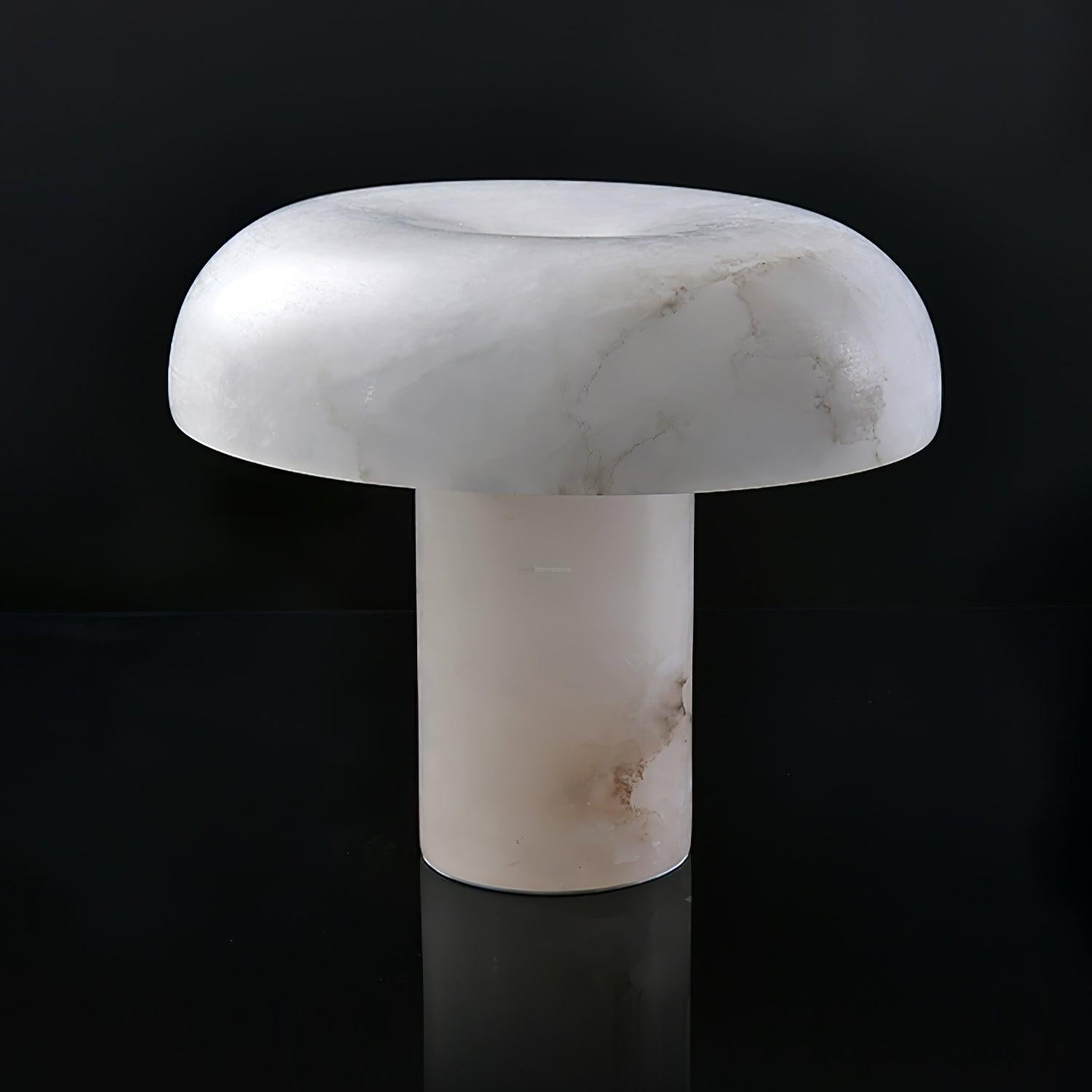 Mushroom Table Lamp Style B - Alabaster-1-Luxehomezone