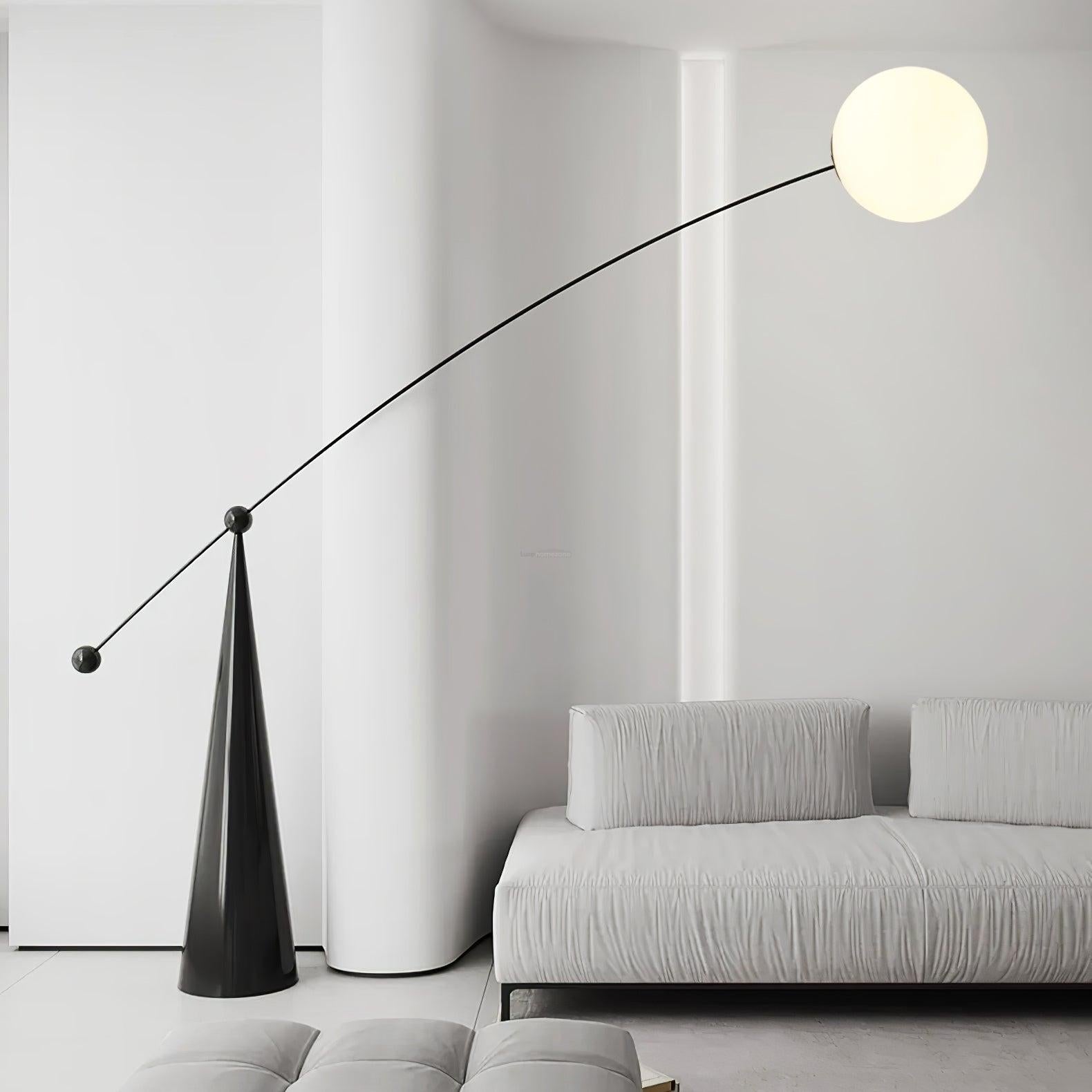 Opal Arc Floor Light - Bent-1-Luxehomezone