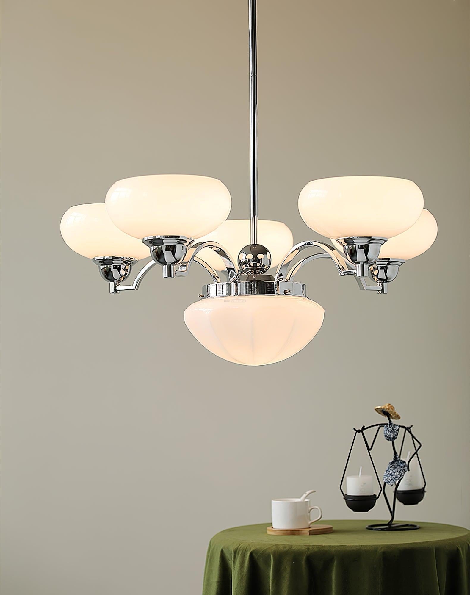 Warre Chandelier ∅ 26.5″ - Bend, Marshmallow Chandelier-1-Luxehomezone