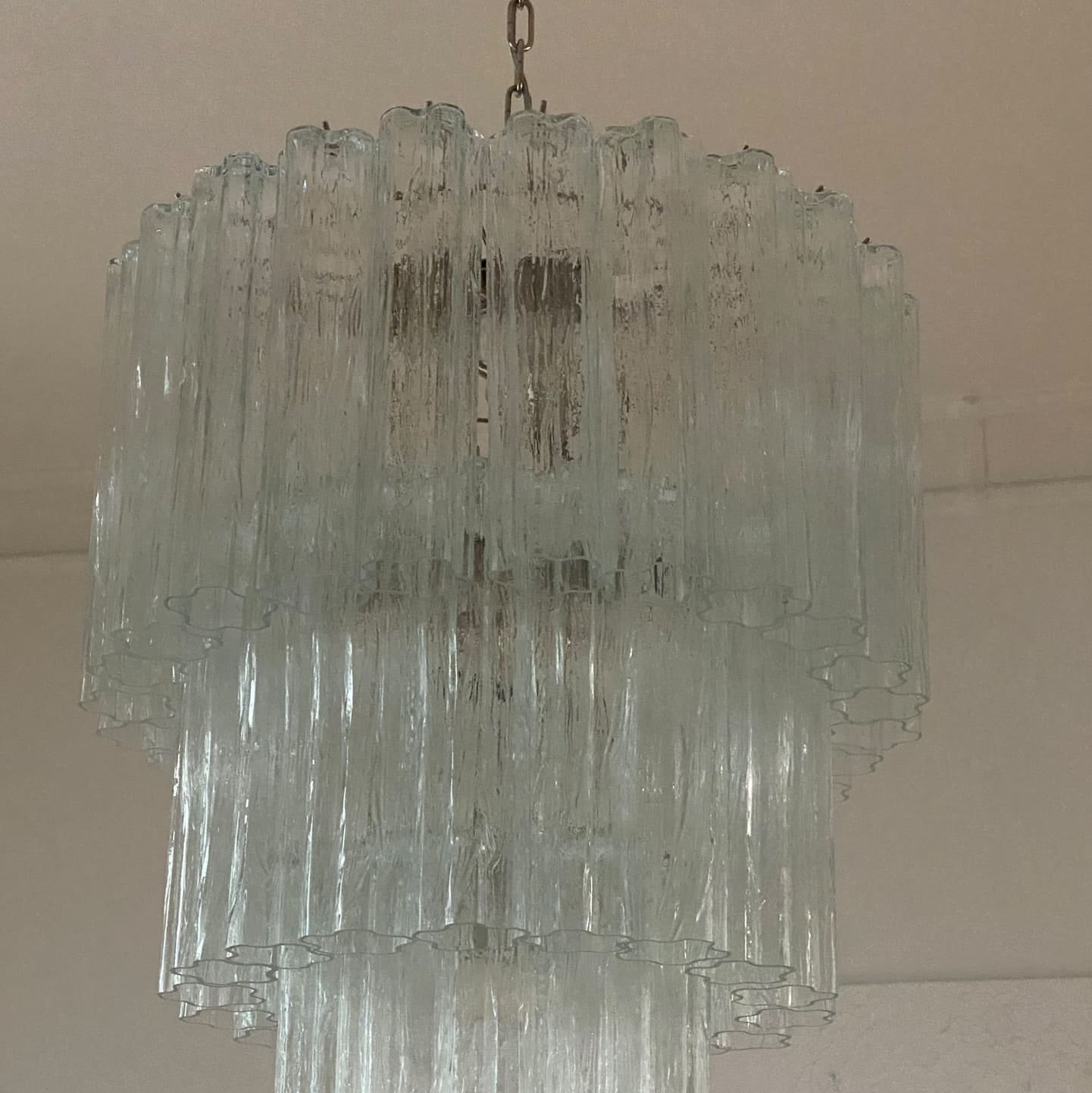Tronchi Murano Chandelier – 52 tubes – Transparent