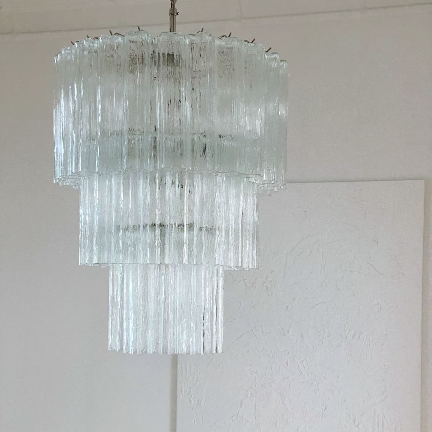Tronchi Murano Chandelier – 52 tubes – Transparent