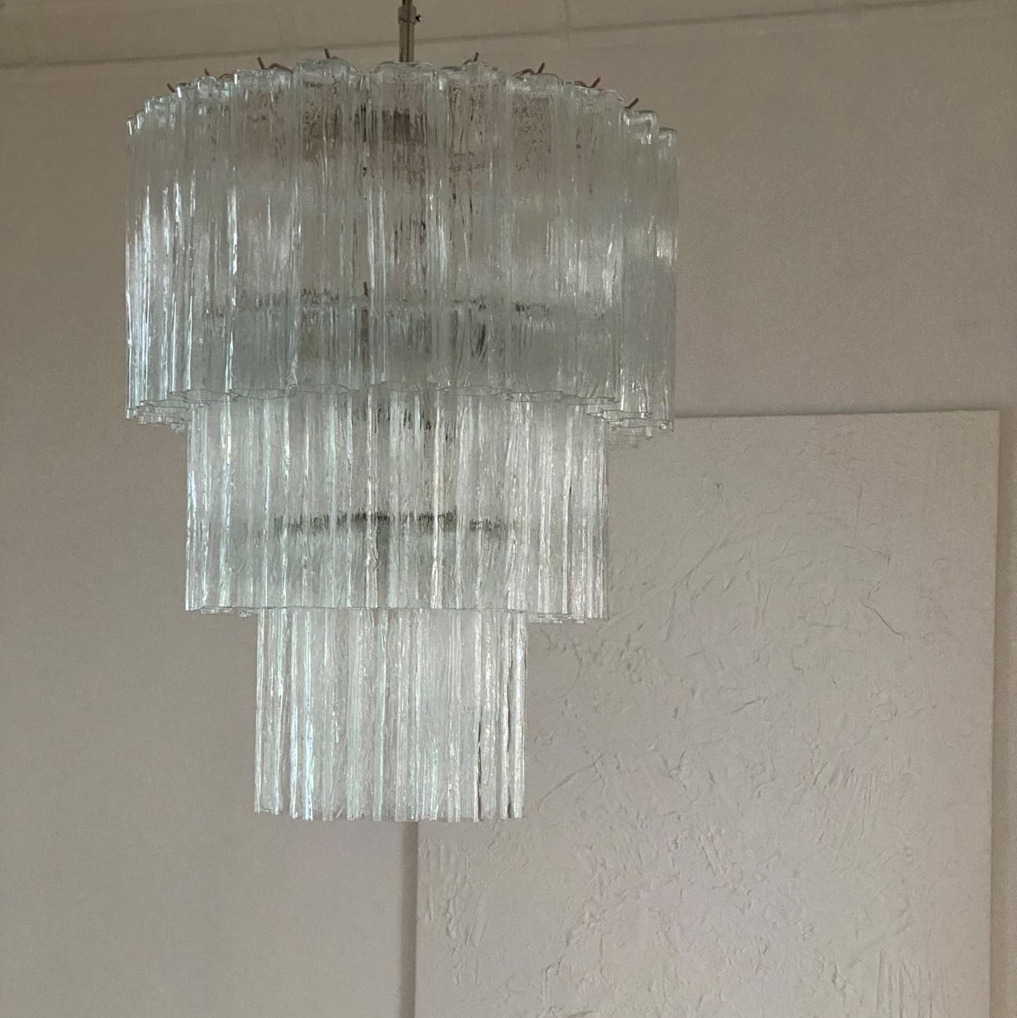 Tronchi Murano Chandelier – 52 tubes – Transparent