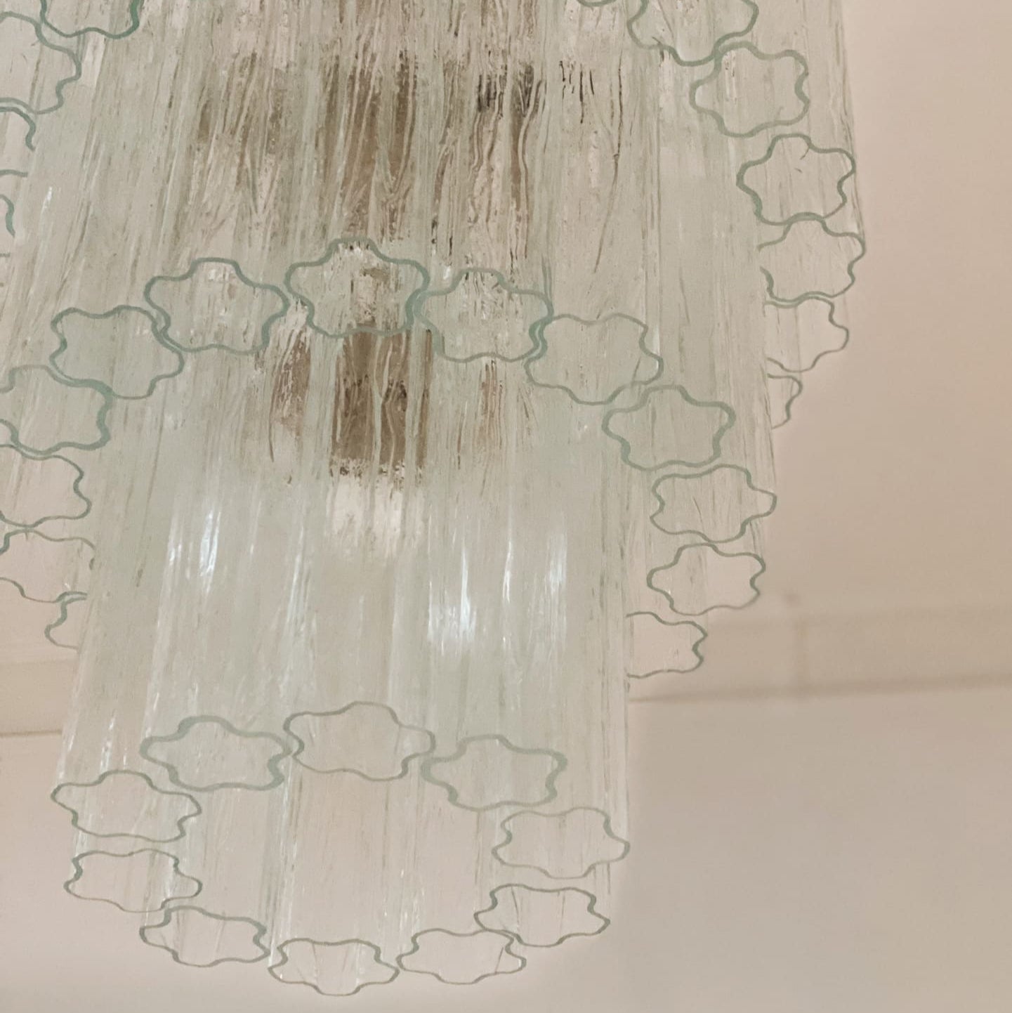 Tronchi Murano Chandelier – 52 tubes – Transparent
