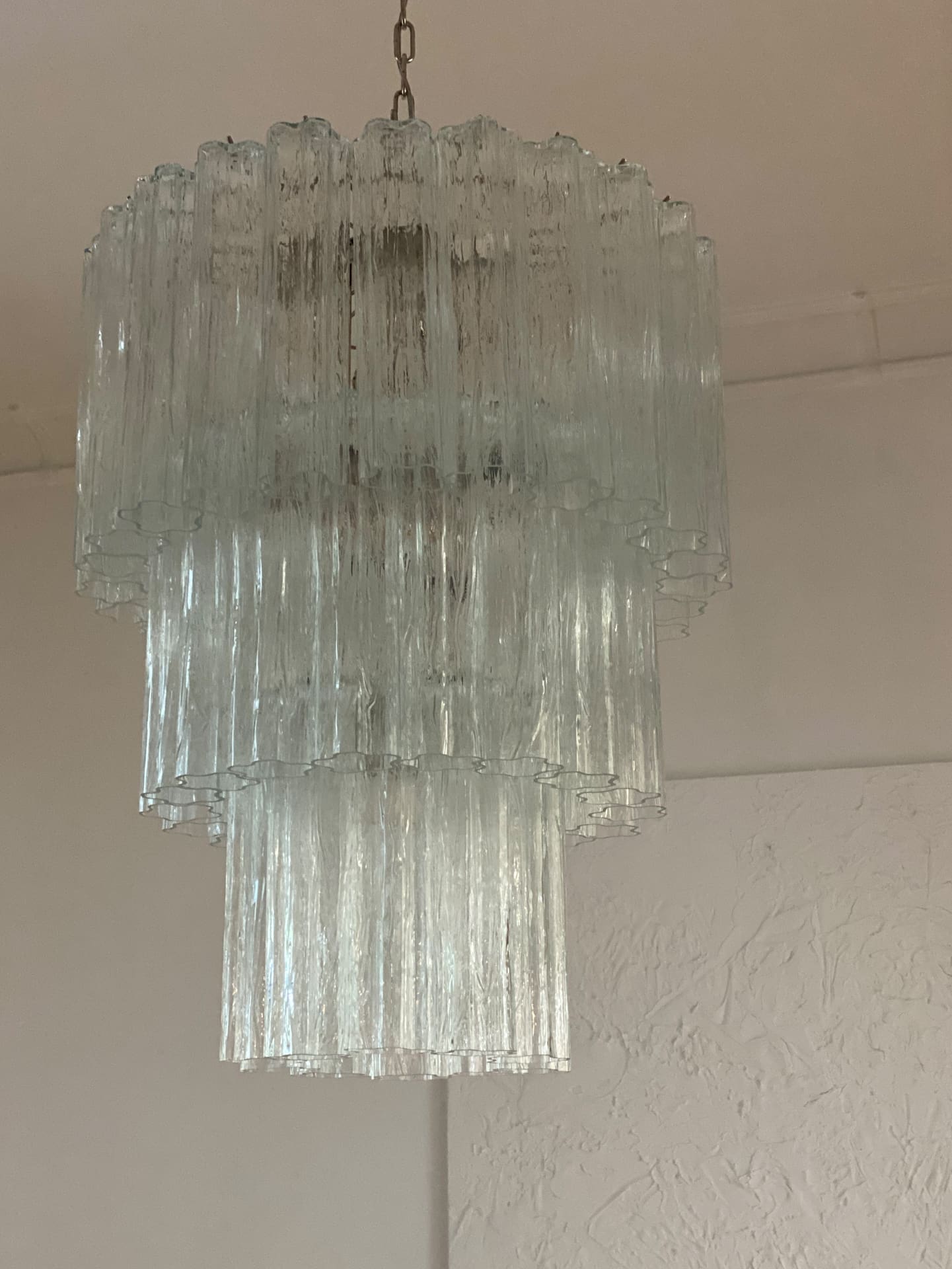 Tronchi Murano Chandelier – 52 tubes – Transparent