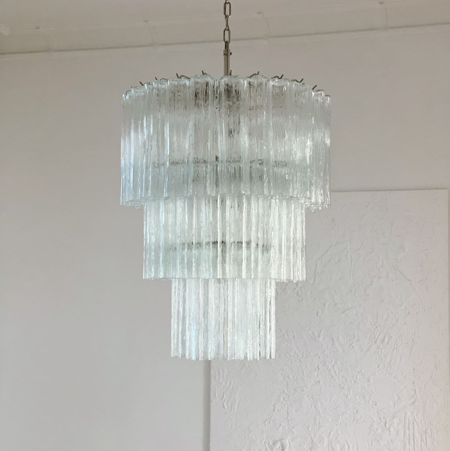 Tronchi Murano Chandelier – 52 tubes – Transparent