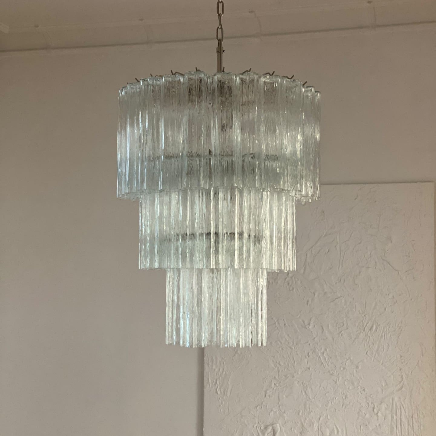 Tronchi Murano Chandelier – 52 tubes – Transparent