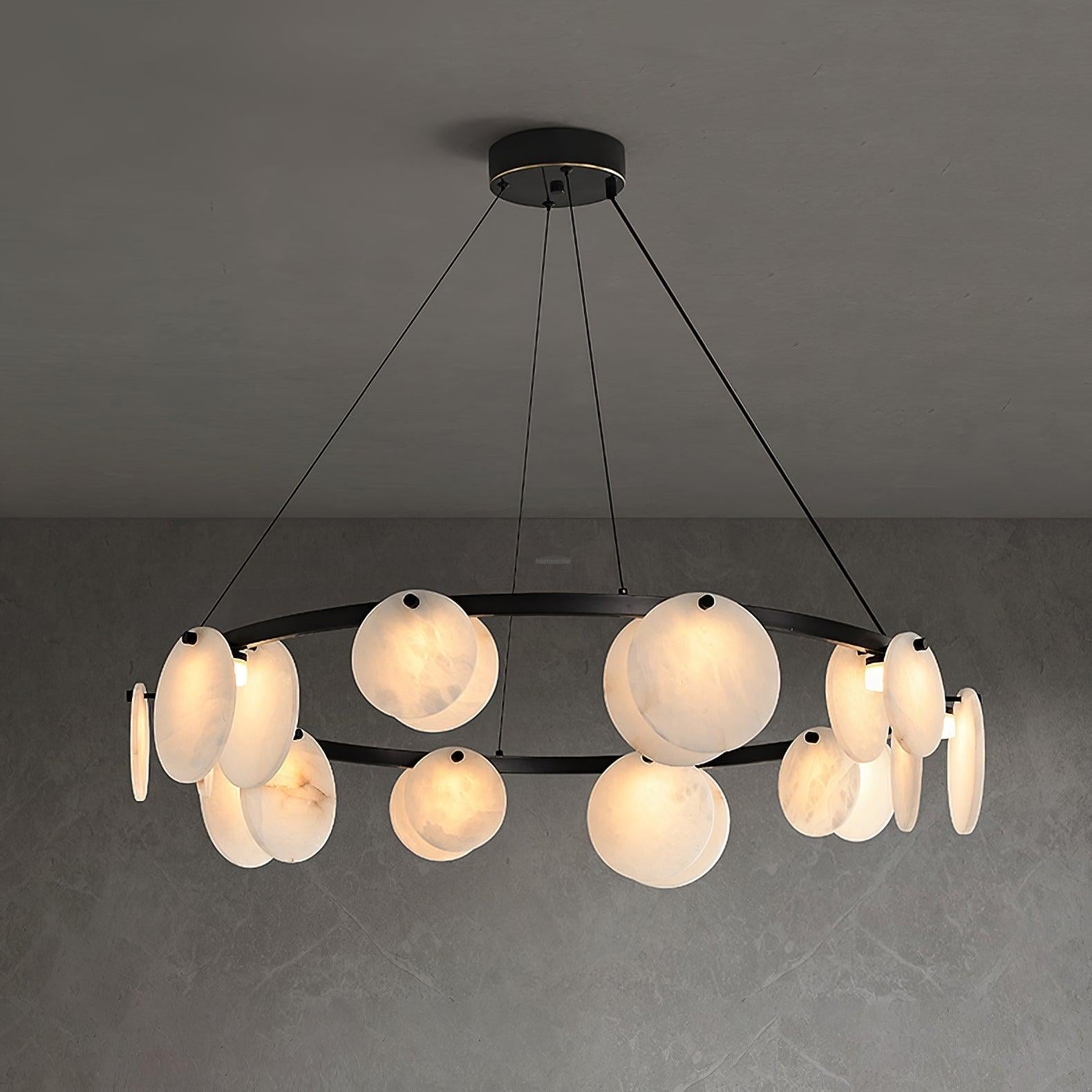 Trinidad Alabaster Chandelier - Alabaster, Alabaster Chandelier-1-Luxehomezone