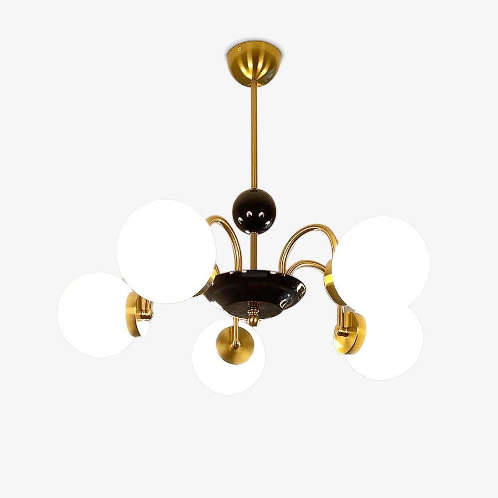 Yisu Glass Globe Chandelier with 3/4/5/6/8 heads - Bend, Marshmallow Chandelier, Optimized-1-Luxehomezone