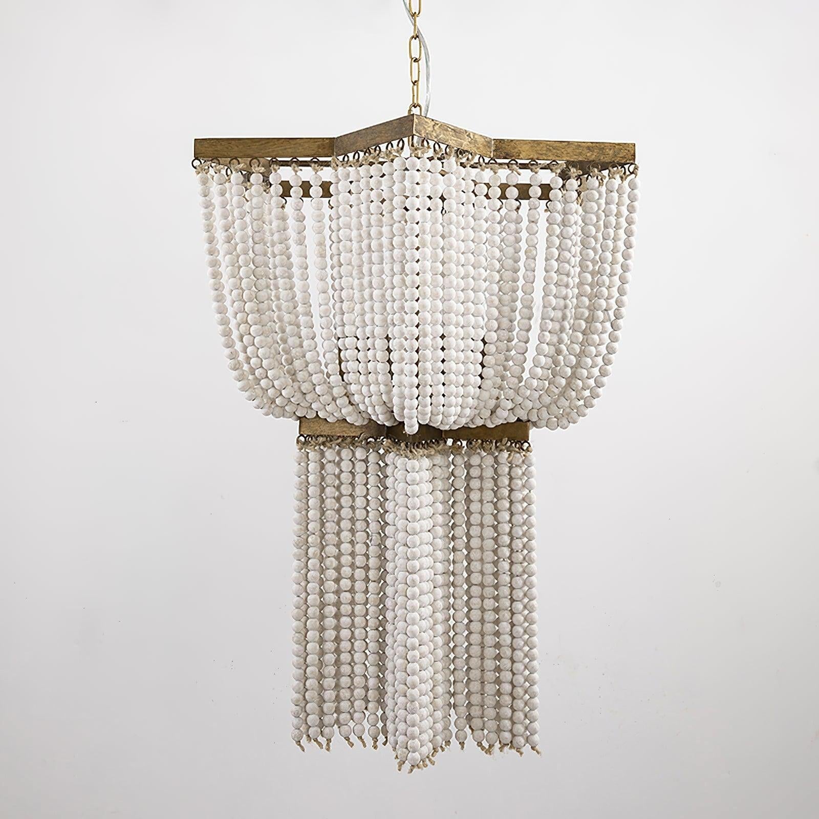 Estrella Chandelier Φ 24″ - Wooden Beads-1-Luxehomezone