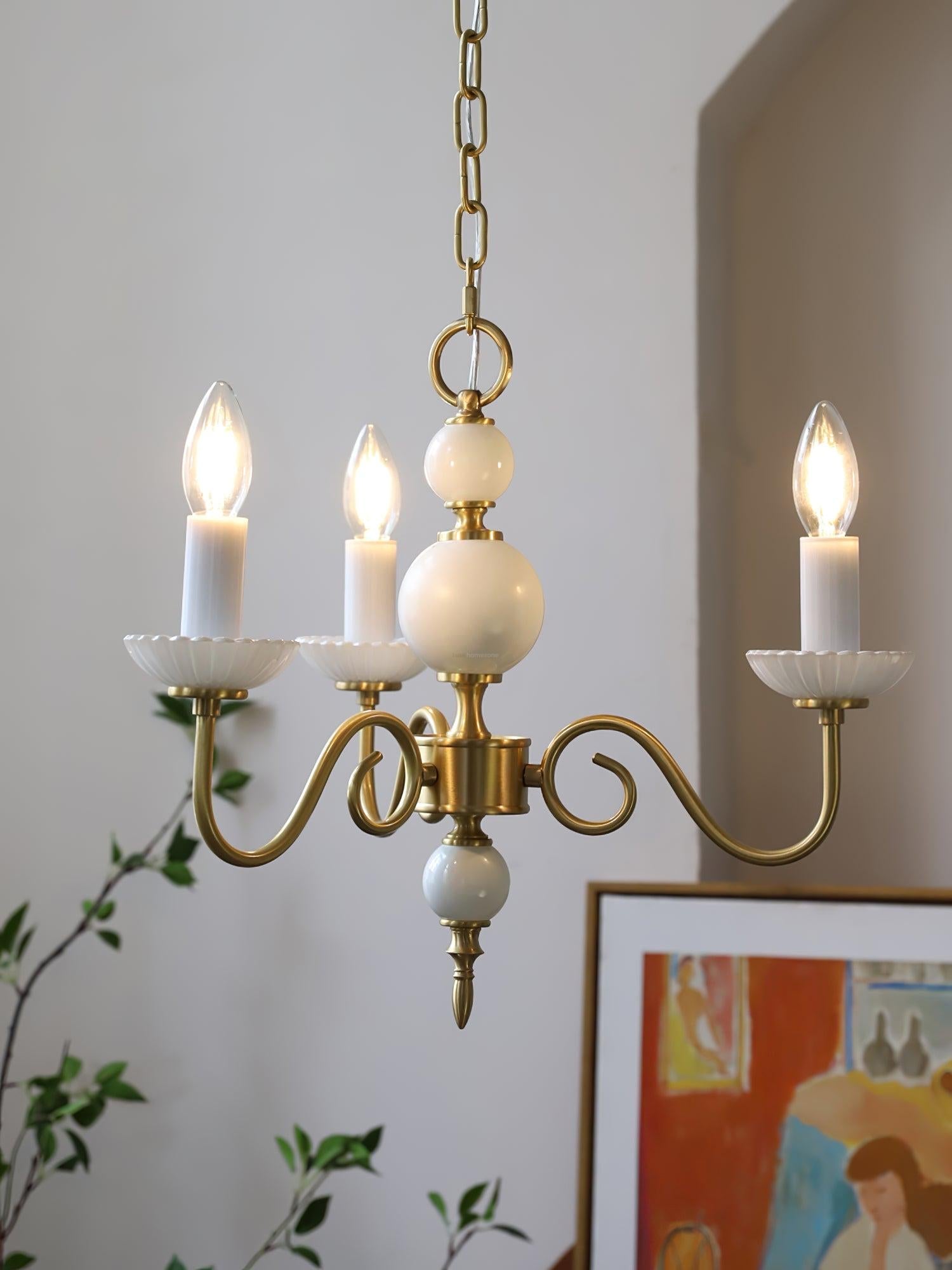 Candle Style Carlita Chandelier with 3/5 heads - Candle-1-Luxehomezone