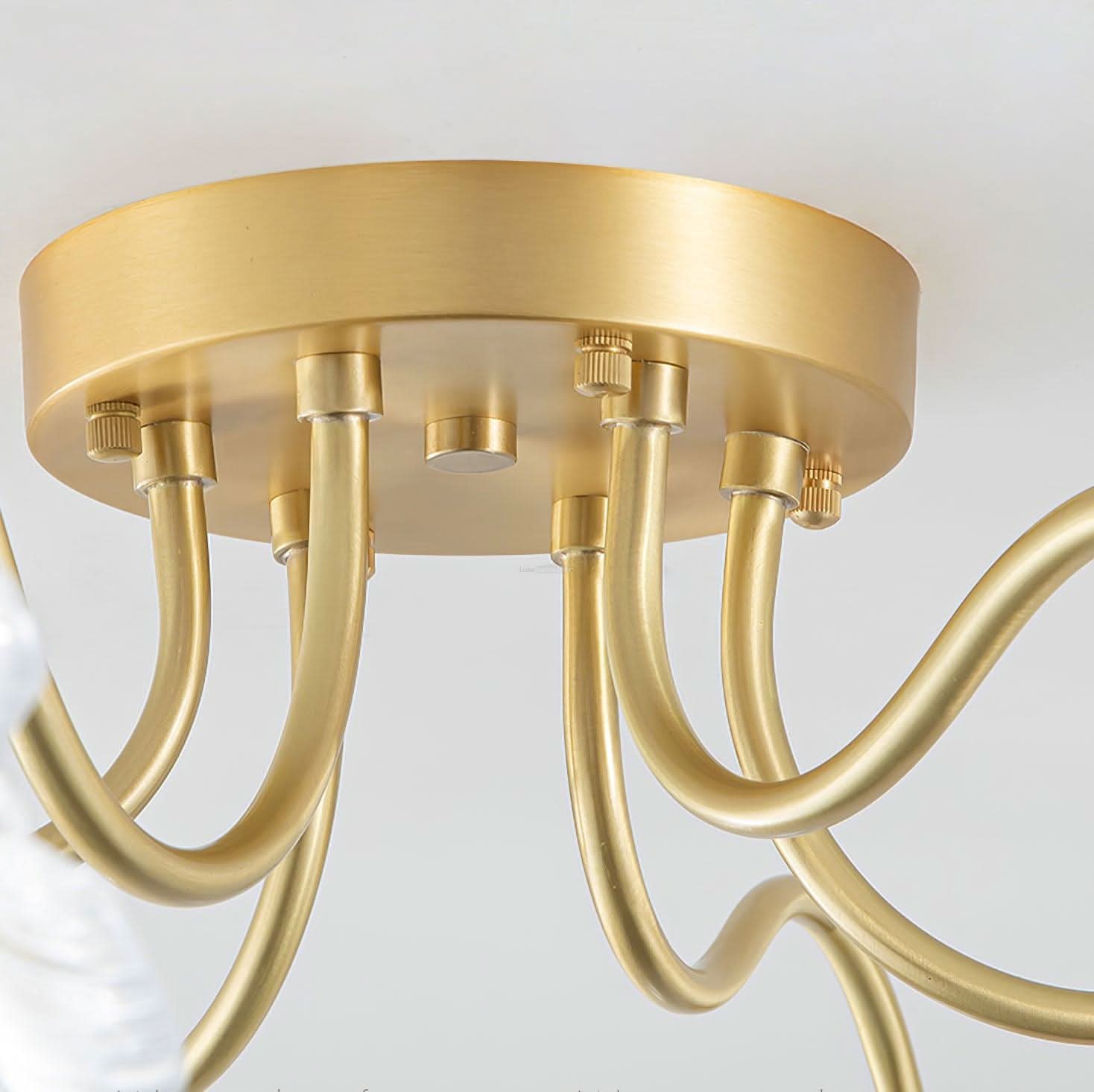Lotus Leaf Glass Ceiling Lamp ∅ 31.5″/39.4'' - Luxehomezone