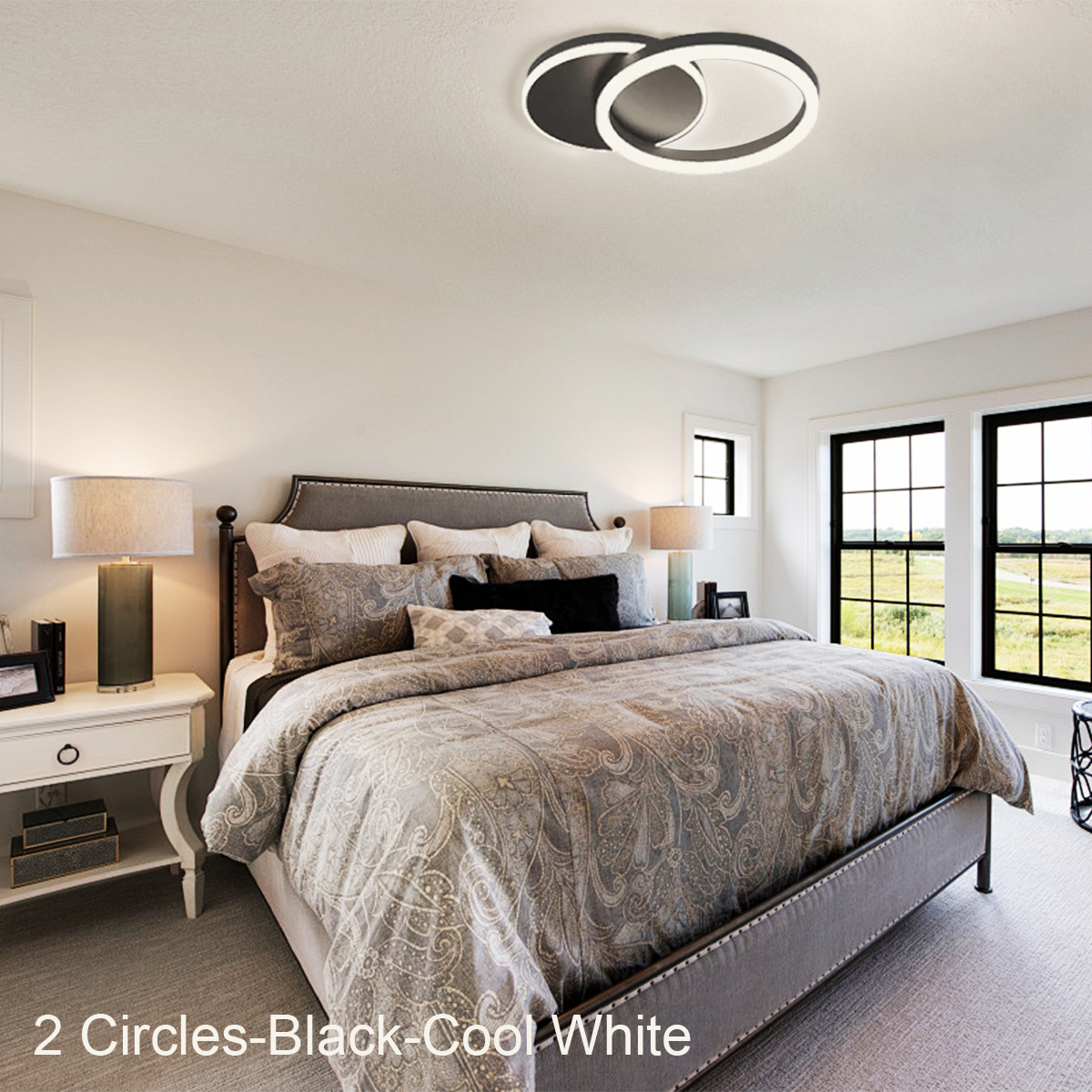 Chloe Contemporary Flush Mount Ceiling Light - Optimized, Semi Flush Mounts-1-Luxehomezone