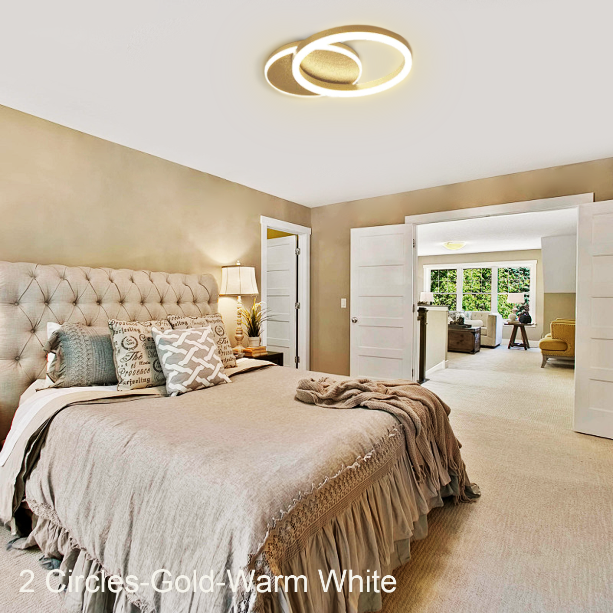 Chloe Contemporary Flush Mount Ceiling Light - Optimized, Semi Flush Mounts-1-Luxehomezone