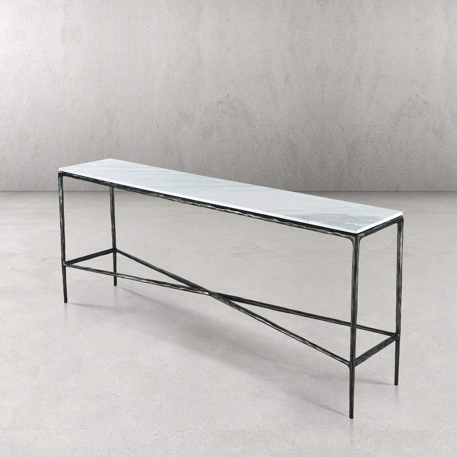 Thaddeus Rectangle Marble Console Table 60" 72"