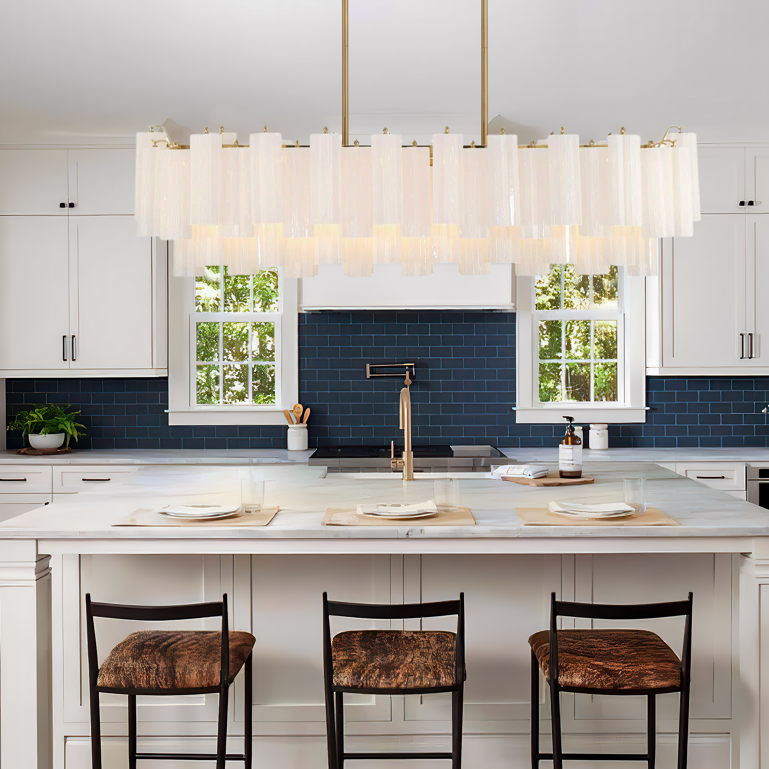 Addis Rectangular Chandelier 52"