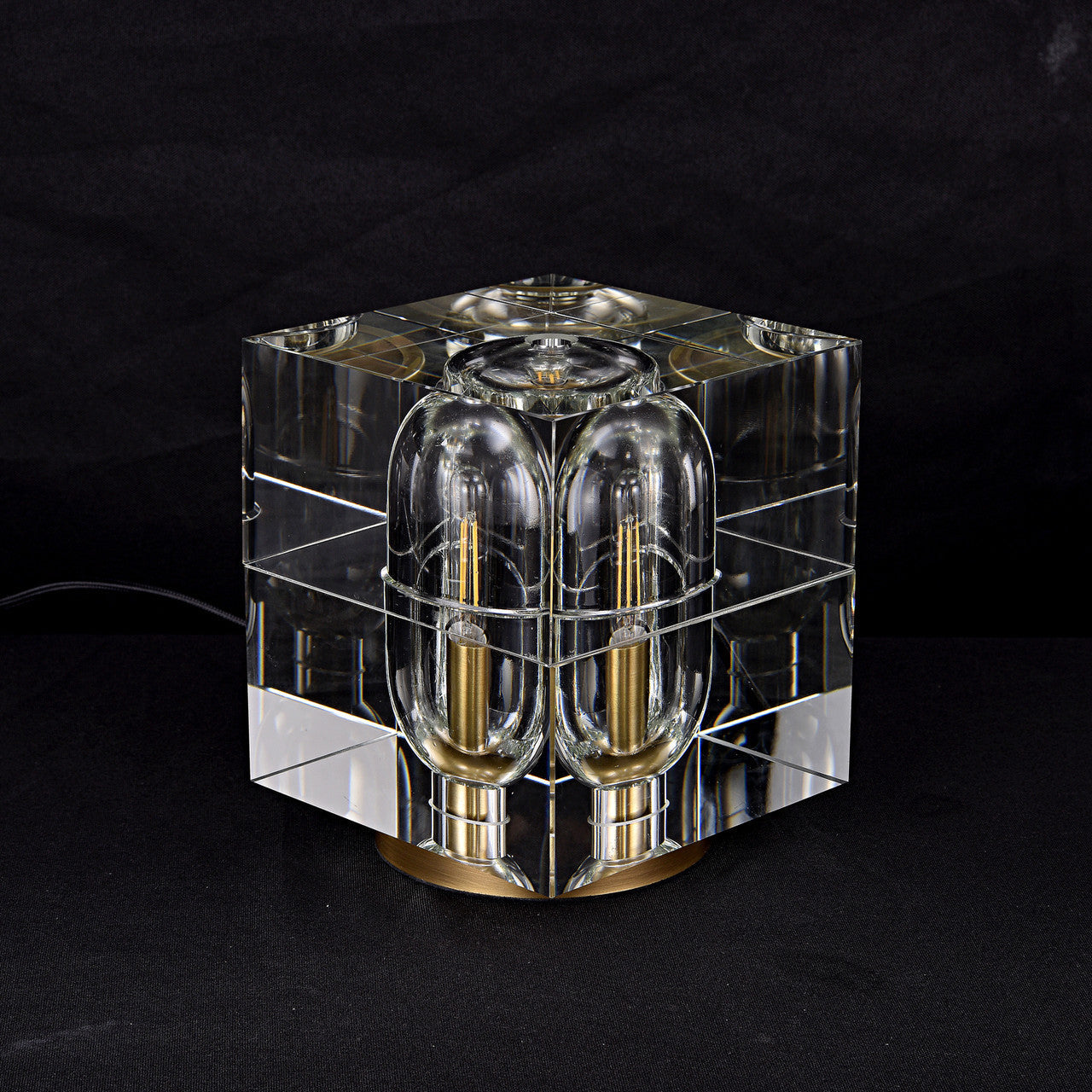 Ice-I Crystal Table Lamp Brass