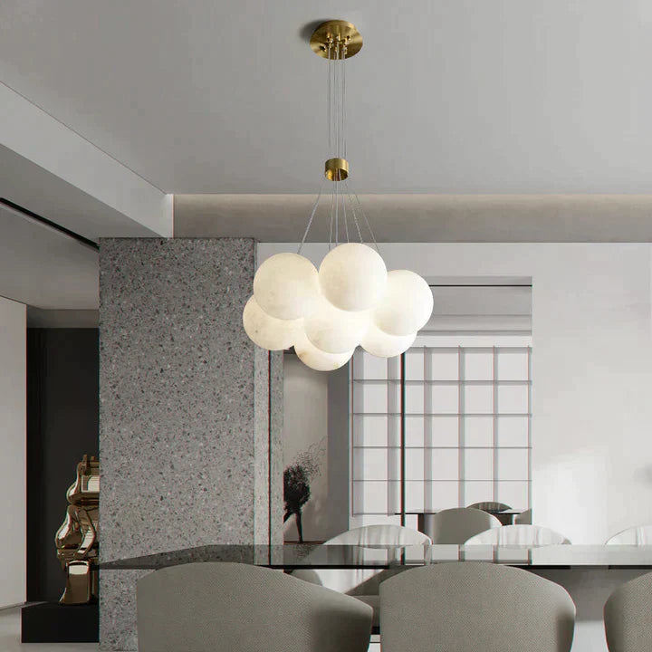 Bosso Alabaster Ball Multi-lights Chandelier