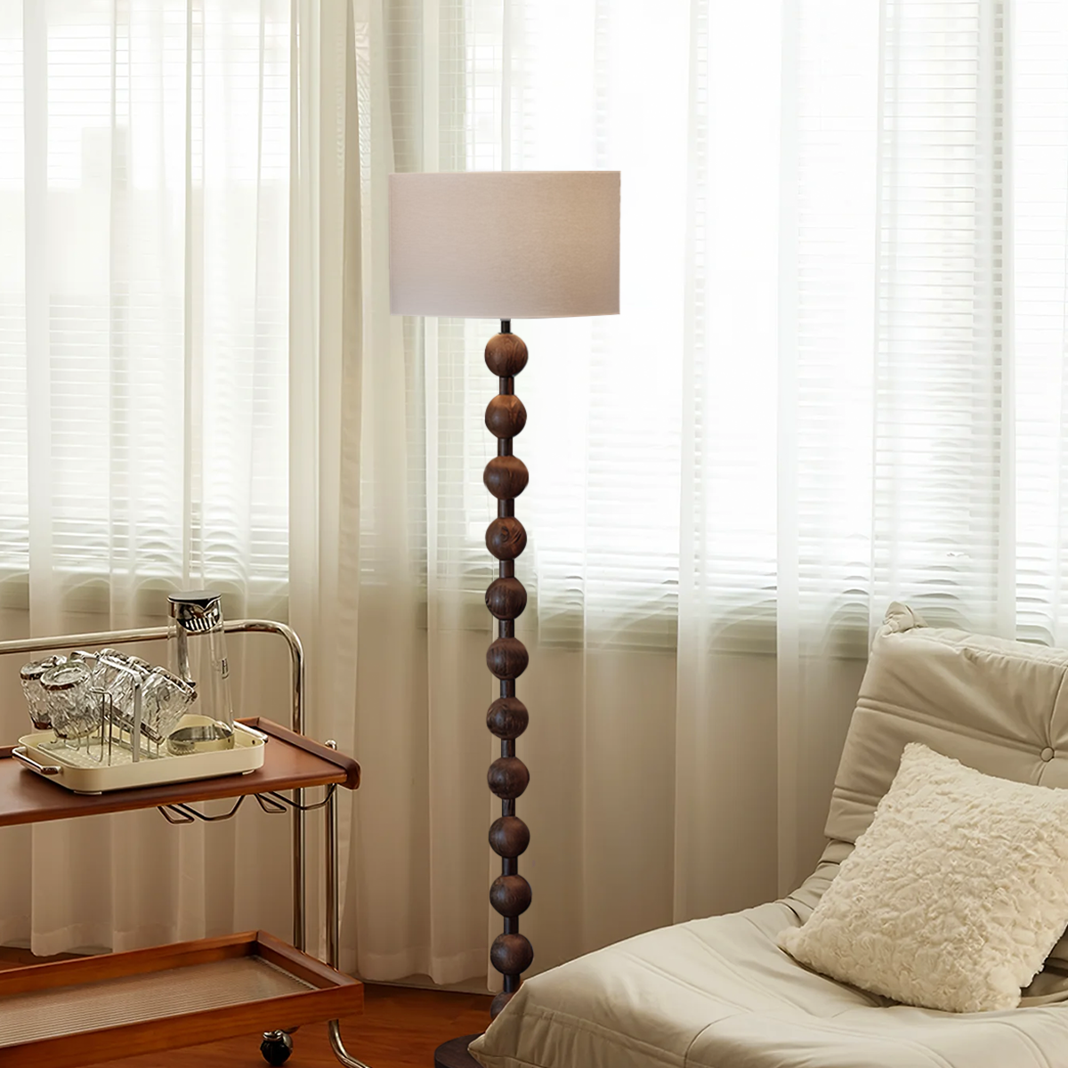 Hugo Barbell Floor Lamp  ∅ 15.7″ - Luxehomezone
