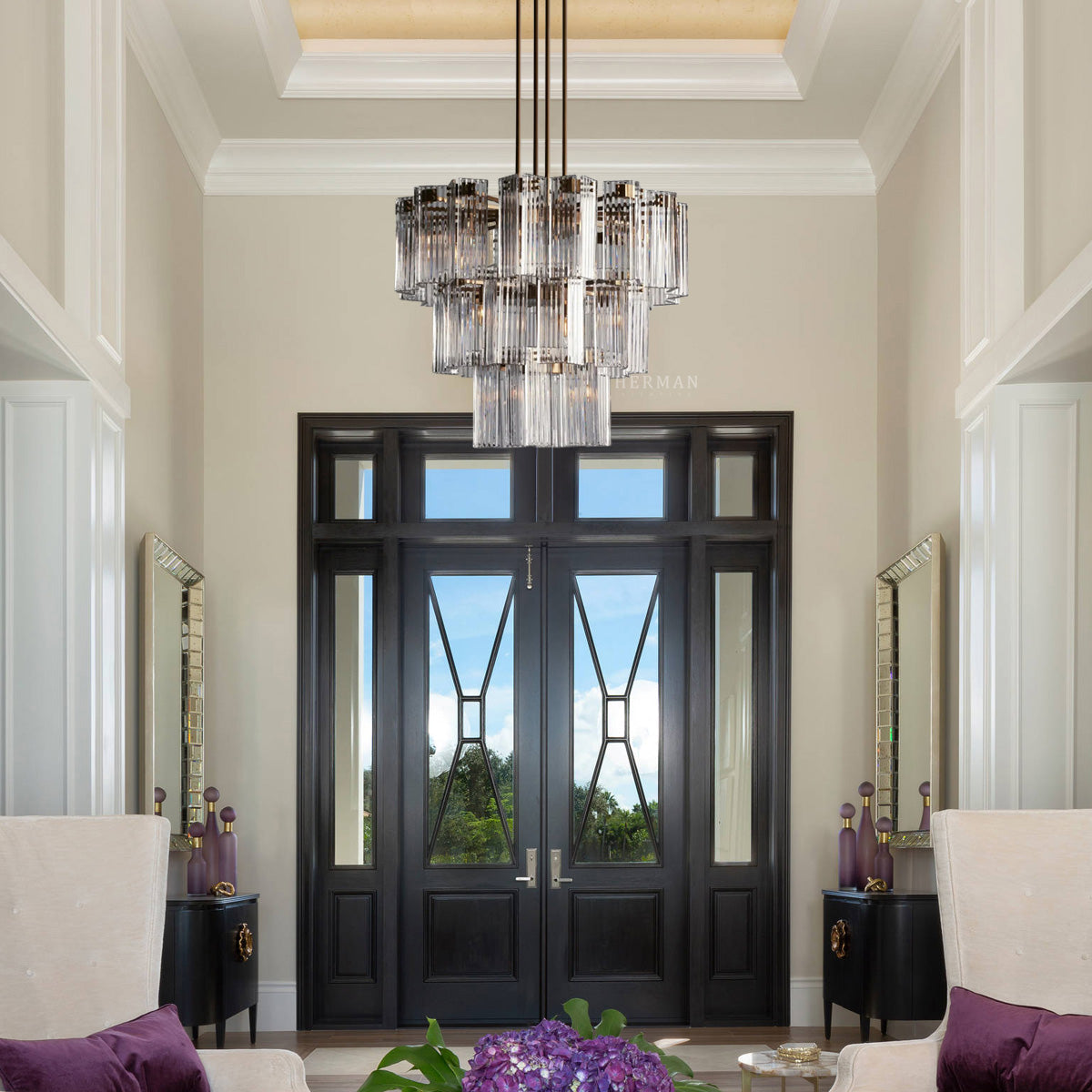 Delsie Round Chandelier 38"