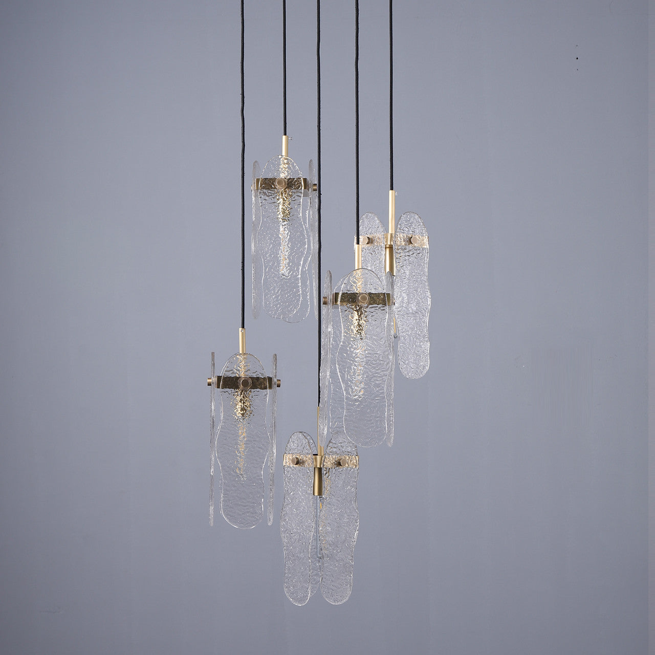 Ice 5 Lights Luxury Brass Pendant