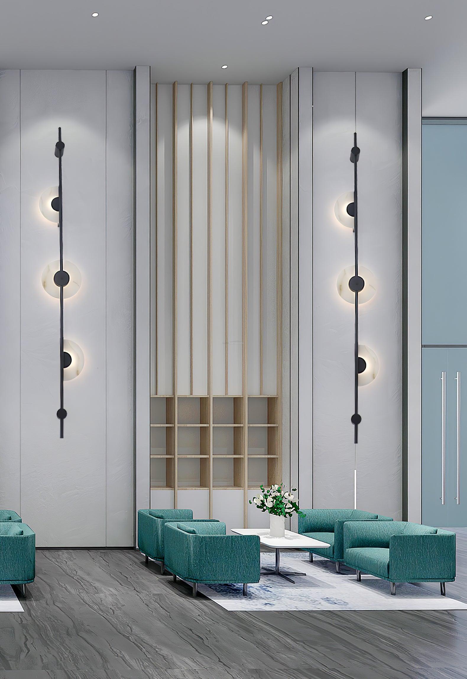 Alabaster Orb Vertical Wall Sconce - Luxehomezone