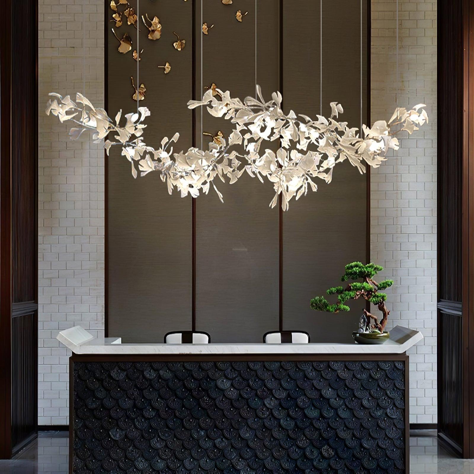 Gingko Chandelier with Double Layer Combination - Gingko, Gingko Chandelier-1-Luxehomezone