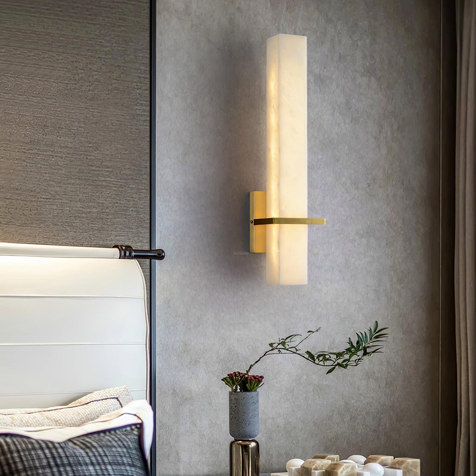 Milan Alabaster Wall Sconce Style A - Alabaster, Alabaster Wall Lamp-1-Luxehomezone