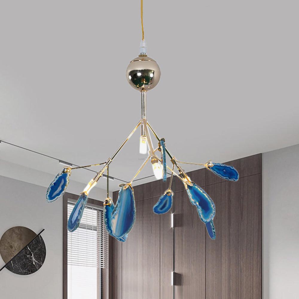 Agate Flake Chandelier with 4/12/16/20 heads - Branch-1-Luxehomezone