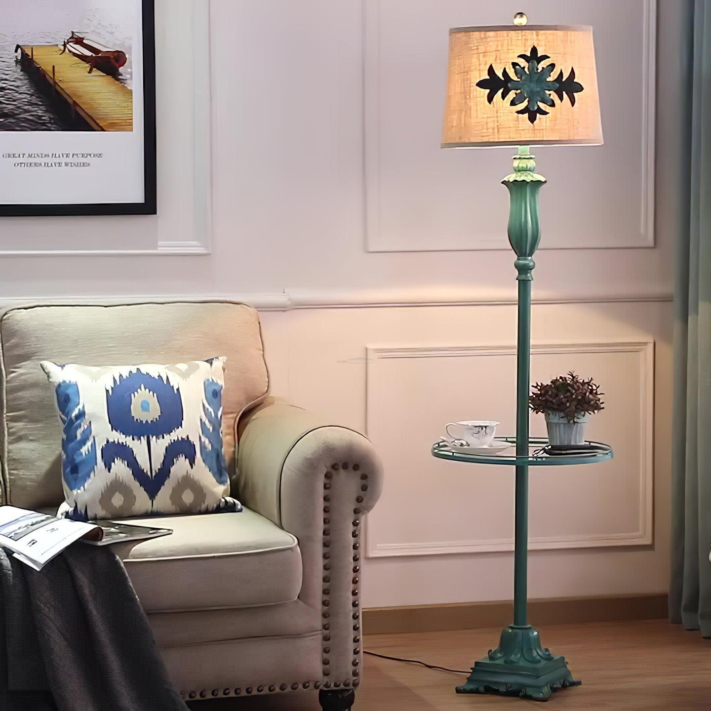 Lark Floor Lamp ∅ 16.5″ - Drapery-1-Luxehomezone
