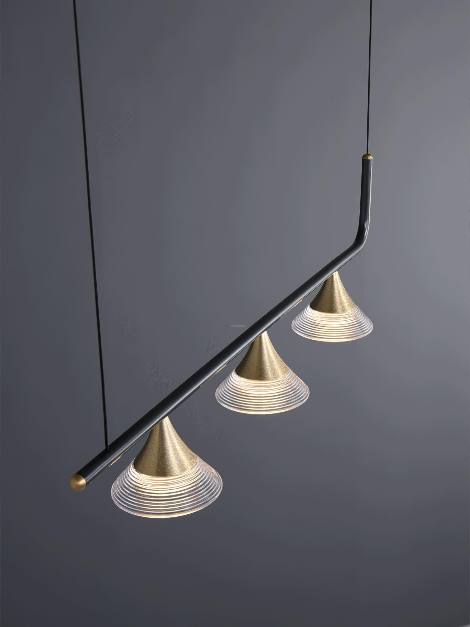 Tristan Restaurant Chandelier L 31.5″ - Bar, Charles, Gold & Transparent-1-Luxehomezone